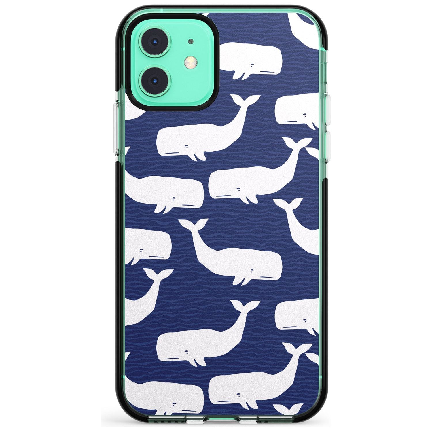 Cute Whales Pink Fade Impact Phone Case for iPhone 11 Pro Max