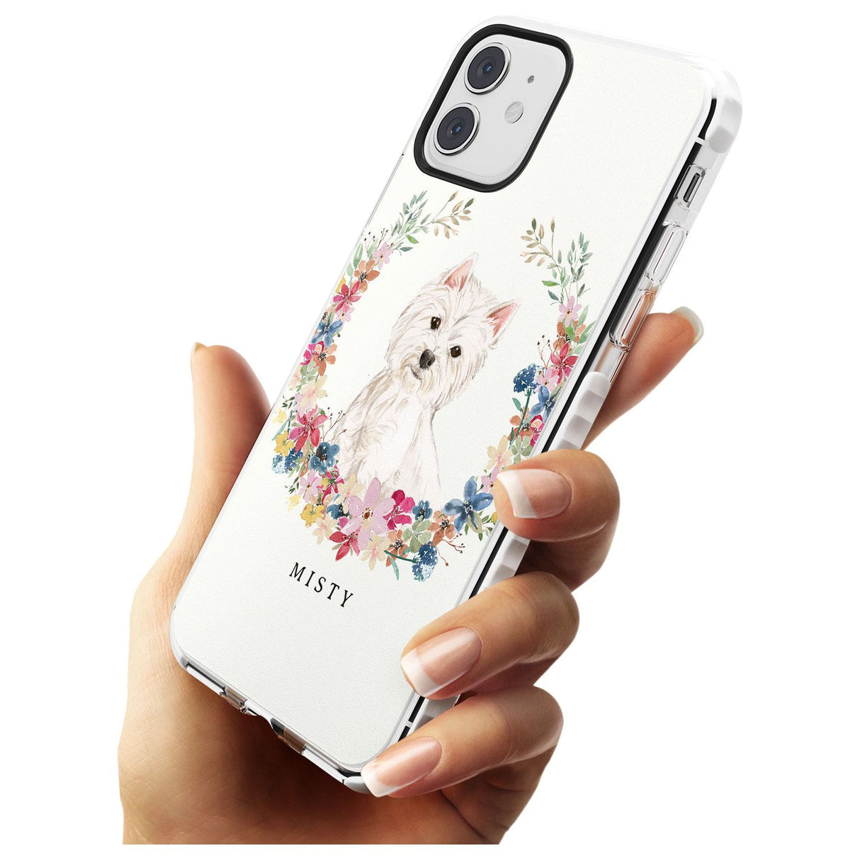 Westie Watercolour Dog Portrait Impact Phone Case for iPhone 11