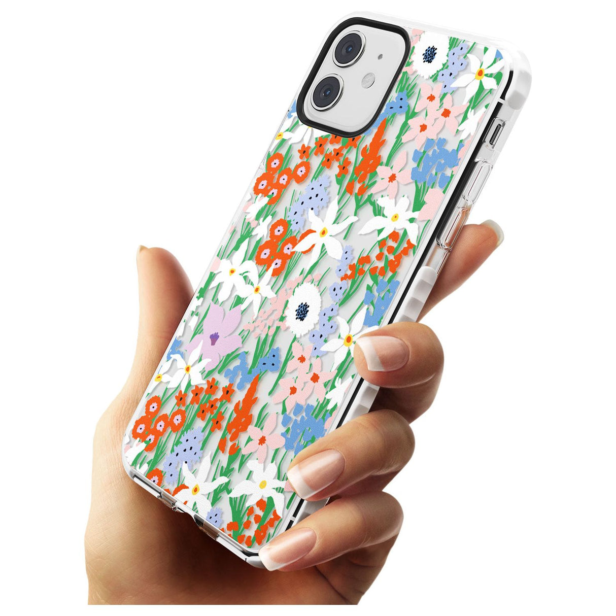 Springtime Meadow: Transparent Slim TPU Phone Case for iPhone 11