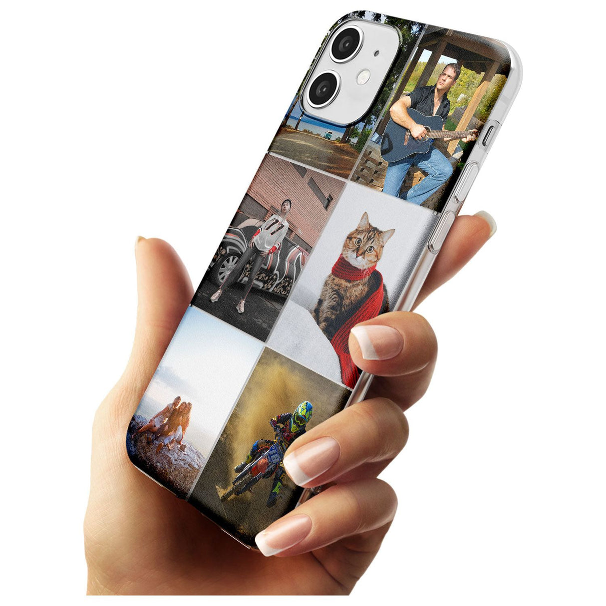 6 Photo Grid  Black Impact Phone Case for iPhone 11