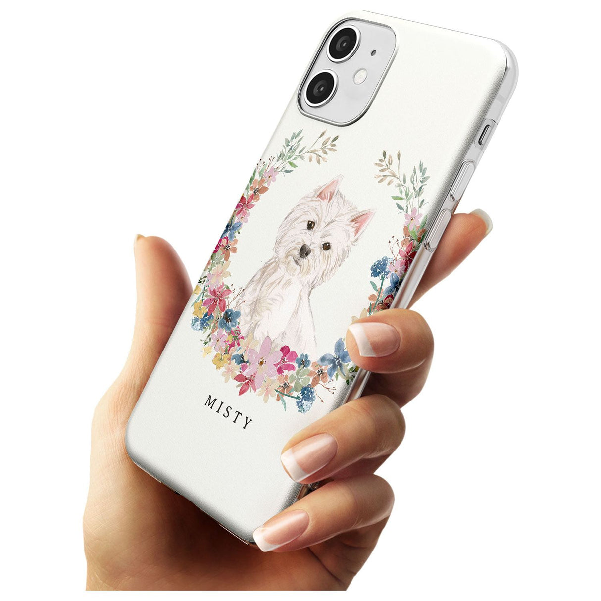 Westie Watercolour Dog Portrait Slim TPU Phone Case for iPhone 11