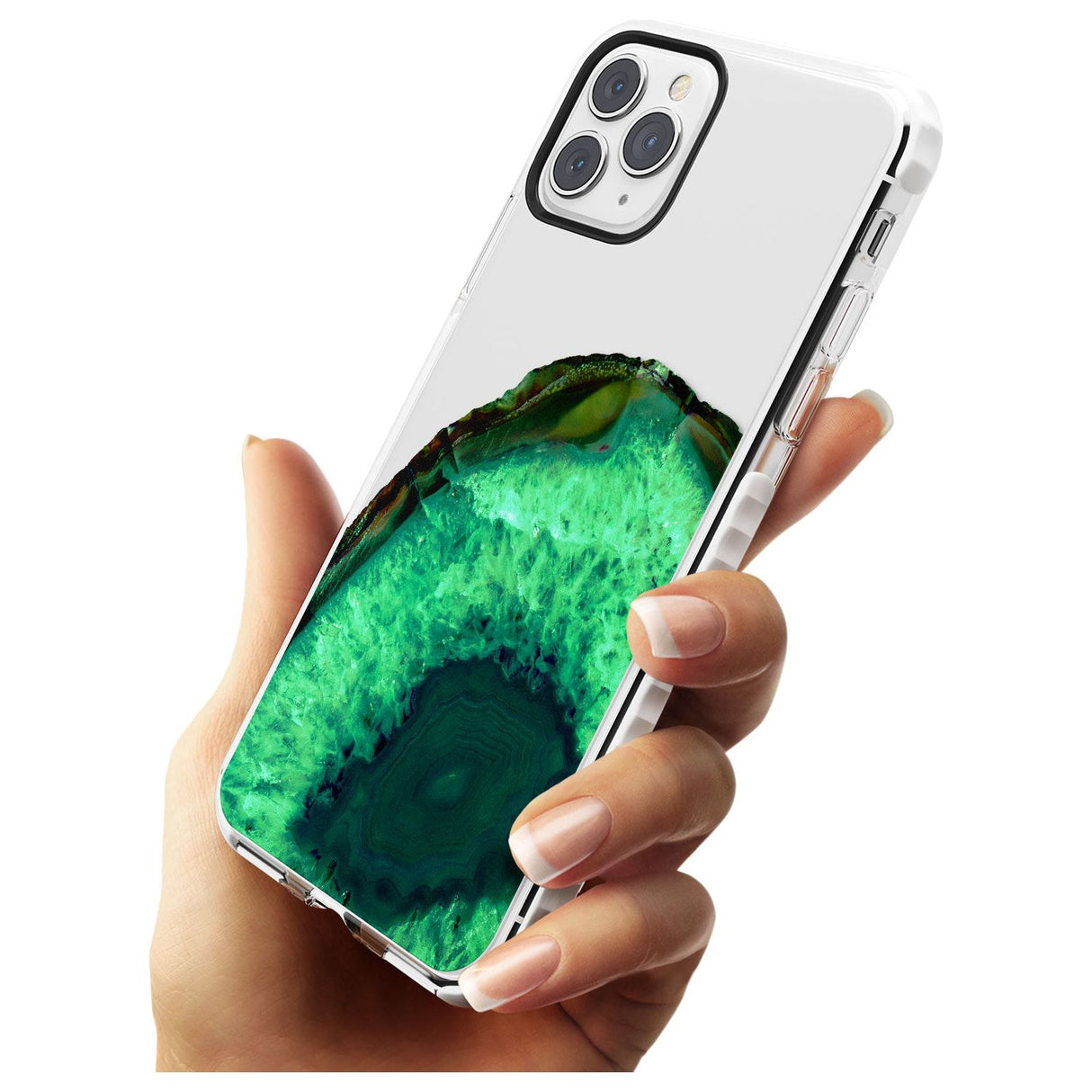 Emerald Green Gemstone Crystal Clear Design Impact Phone Case for iPhone 11 Pro Max
