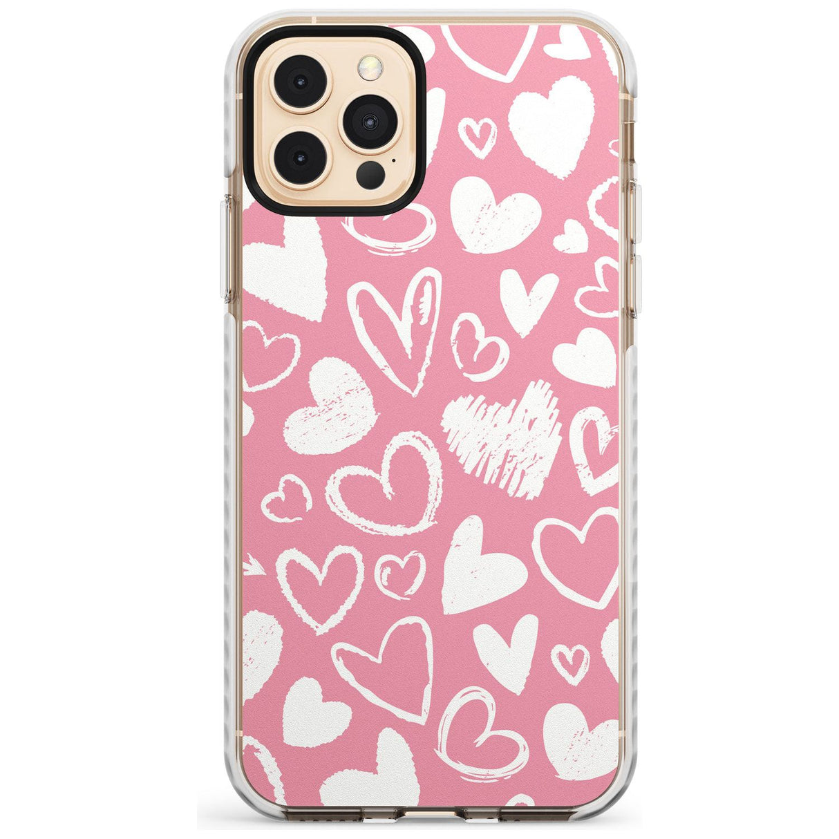 Chalk Hearts Impact Phone Case for iPhone 11 Pro Max