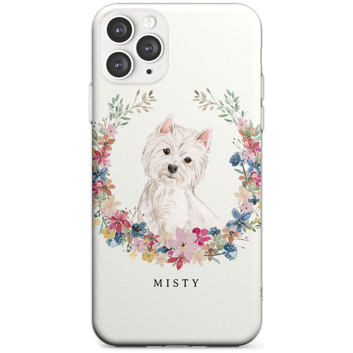 Westie Watercolour Dog Portrait Slim TPU Phone Case for iPhone 11 Pro Max