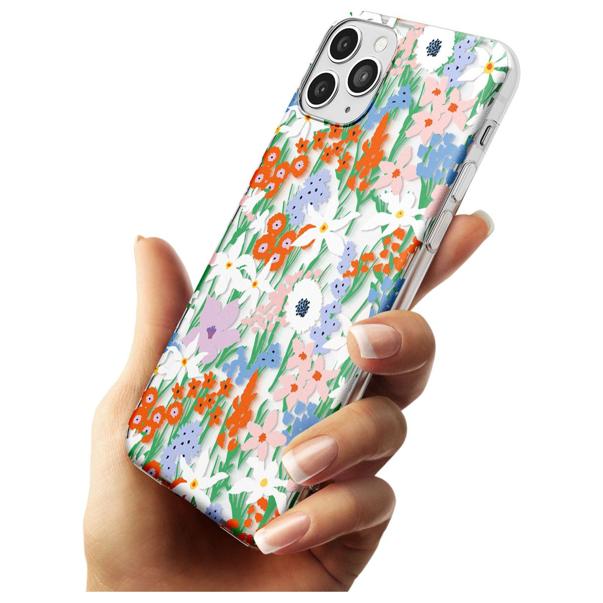 Springtime Meadow: Transparent Black Impact Phone Case for iPhone 11 Pro Max