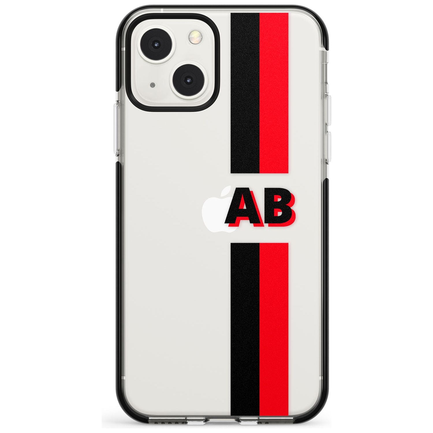 Personalised Clear Text 6C Custom Phone Case iPhone 13 Mini / Black Impact Case Blanc Space