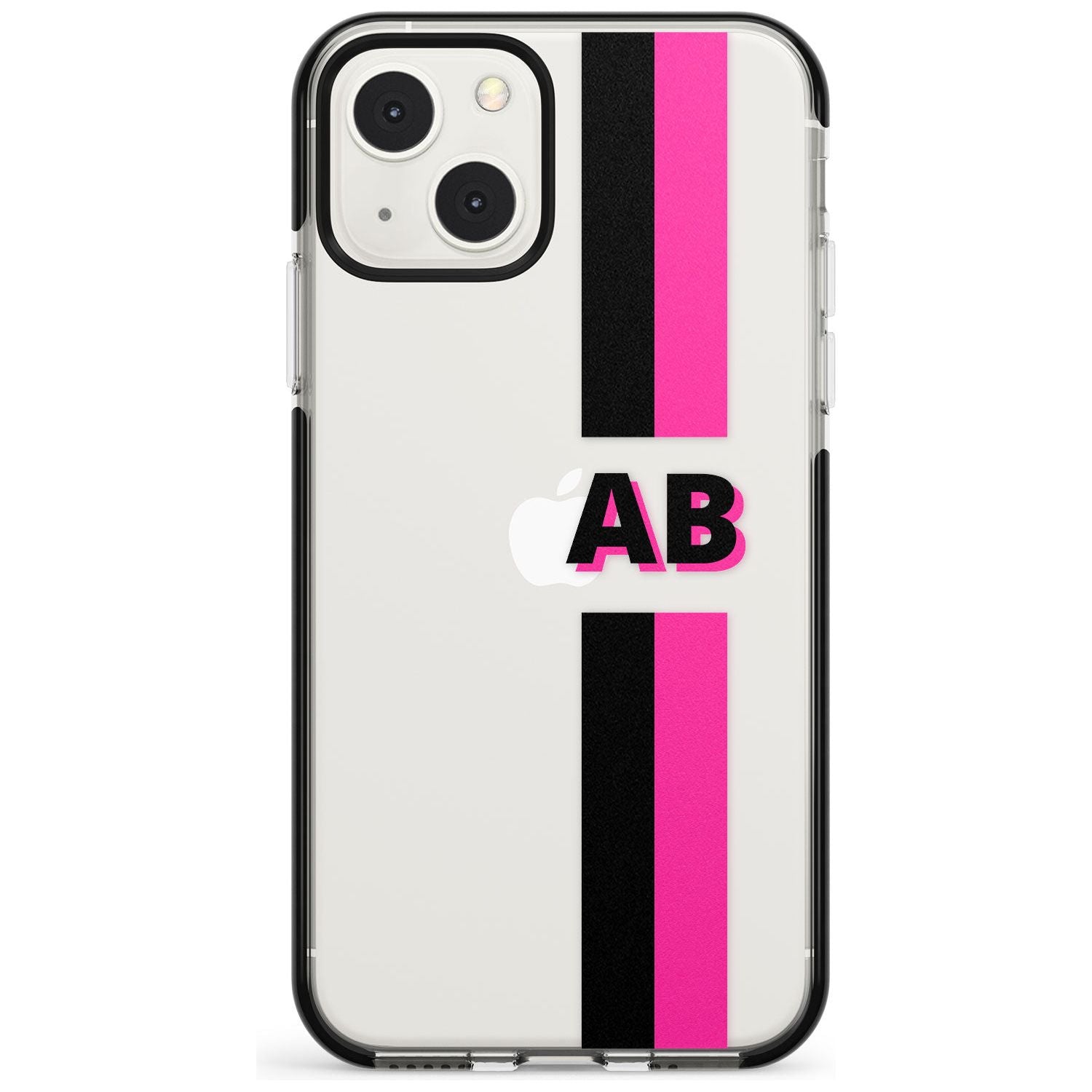 Personalised Clear Text 6D Custom Phone Case iPhone 13 Mini / Black Impact Case Blanc Space