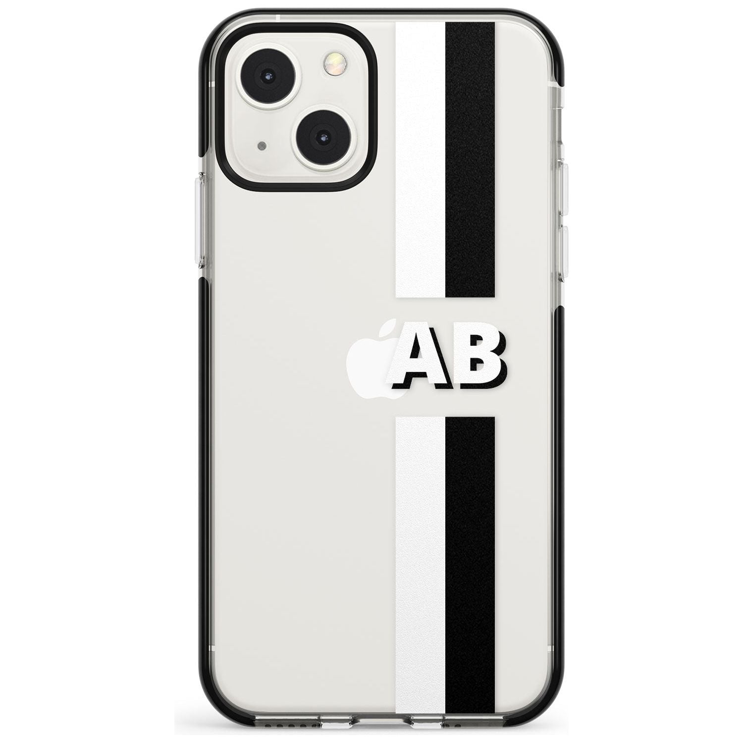Personalised Clear Text 6E Custom Phone Case iPhone 13 Mini / Black Impact Case Blanc Space
