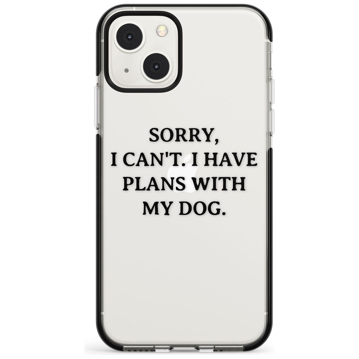 I Have Plans With My Dog Phone Case iPhone 13 Mini / Black Impact Case Blanc Space