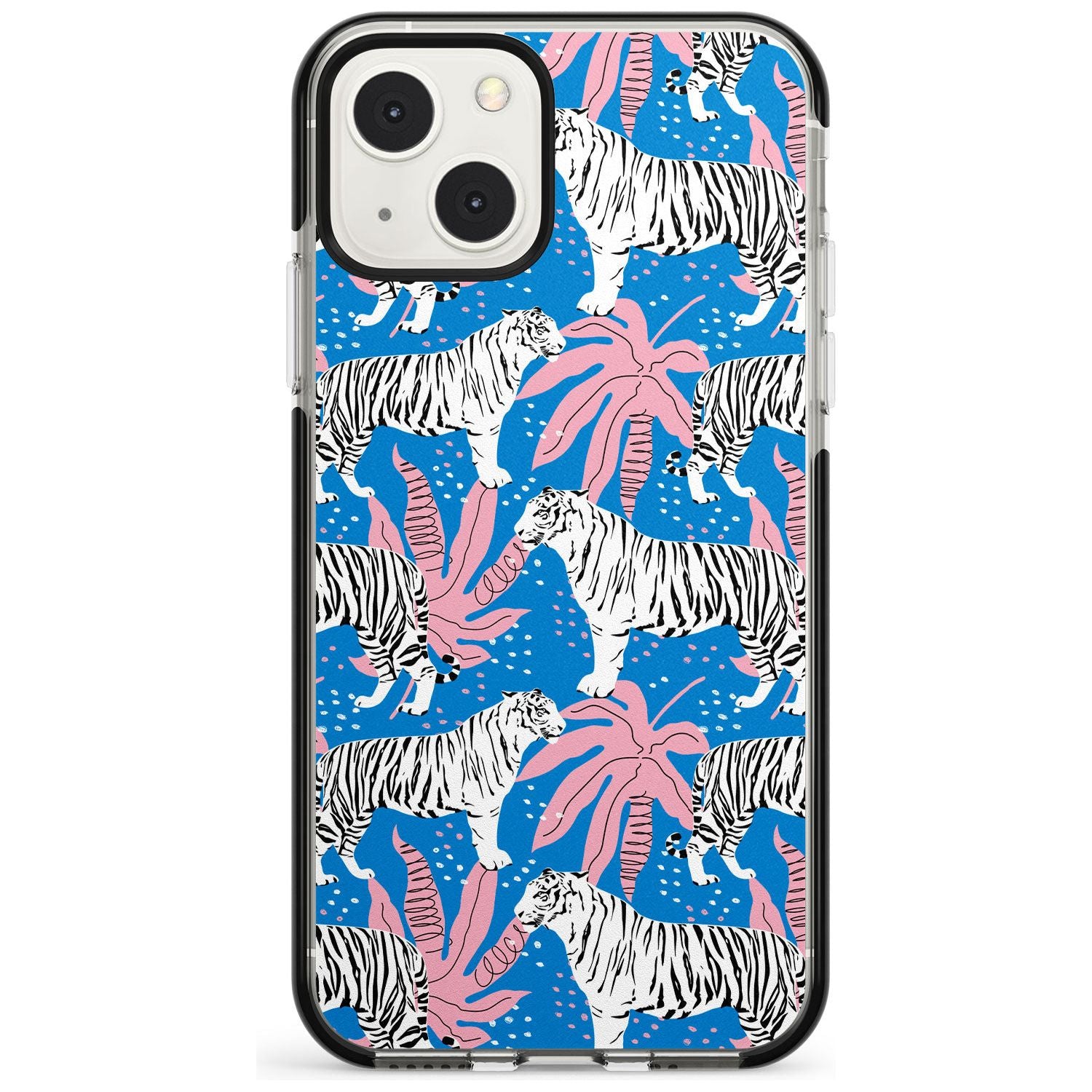 Bengal Blues Phone Case iPhone 13 Mini / Black Impact Case Blanc Space