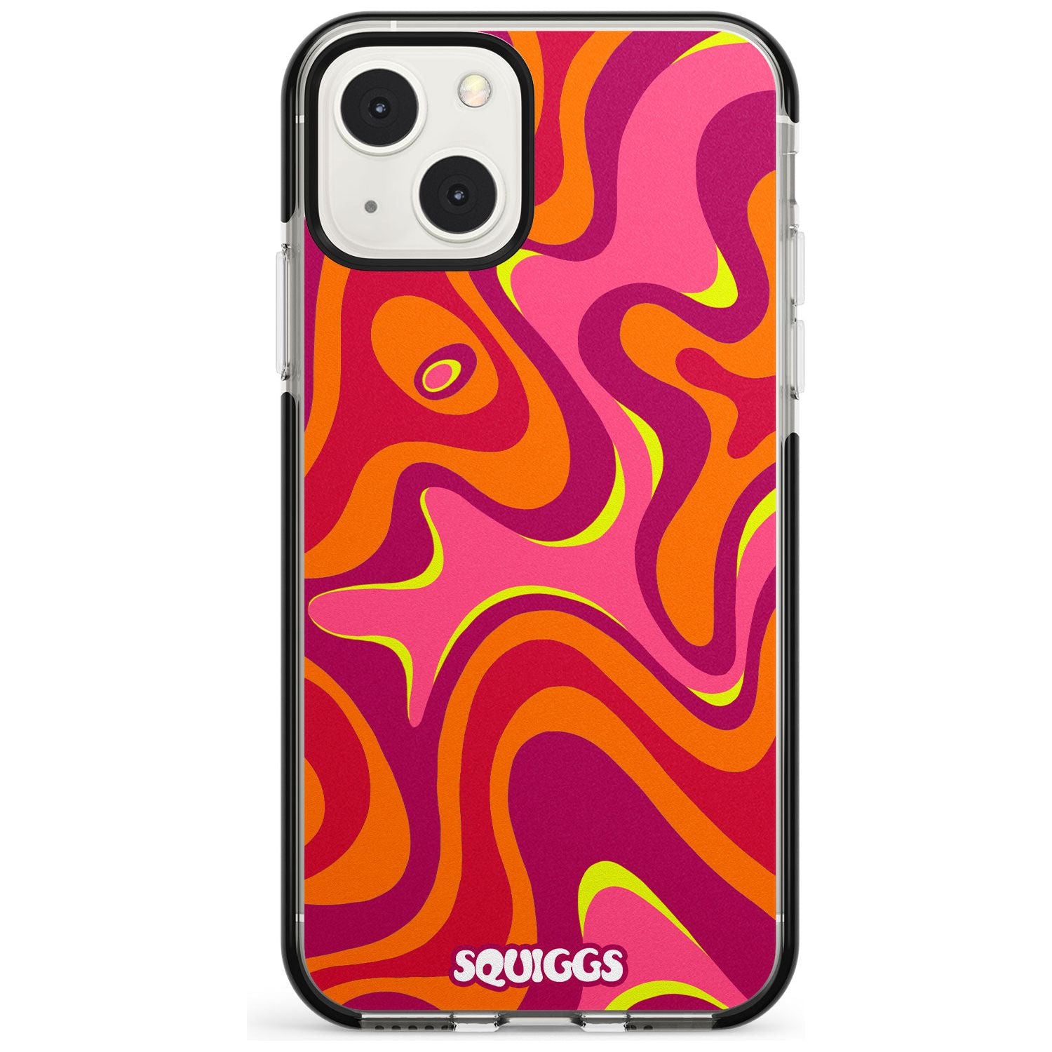 Hot Lava Phone Case iPhone 13 Mini / Black Impact Case Blanc Space