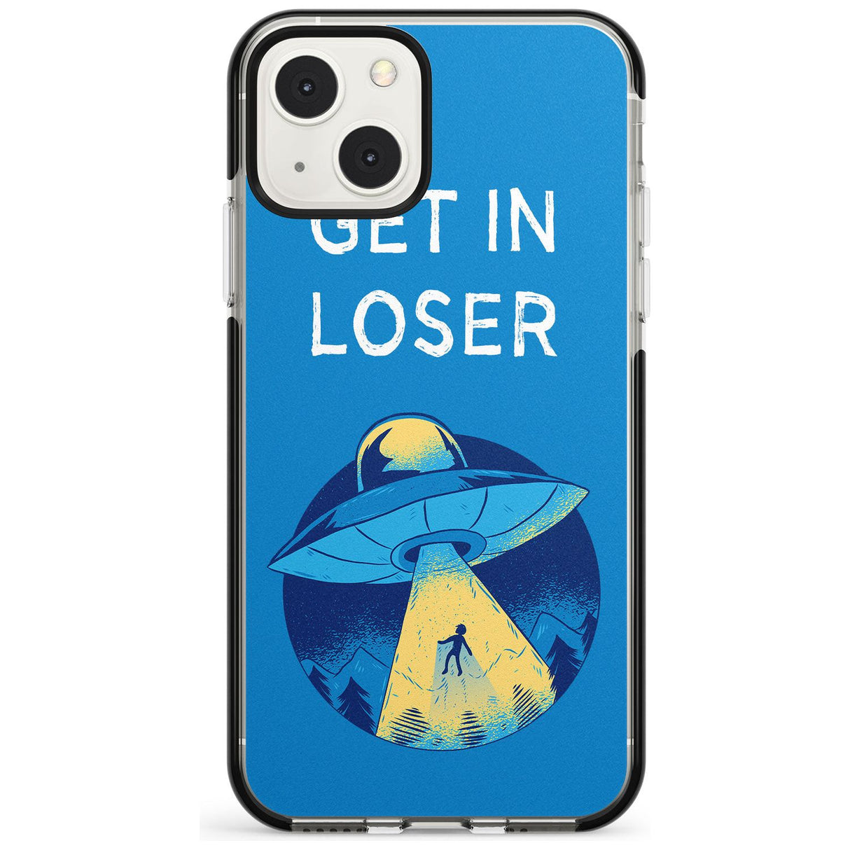Get in Loser UFO Phone Case iPhone 13 Mini / Black Impact Case Blanc Space