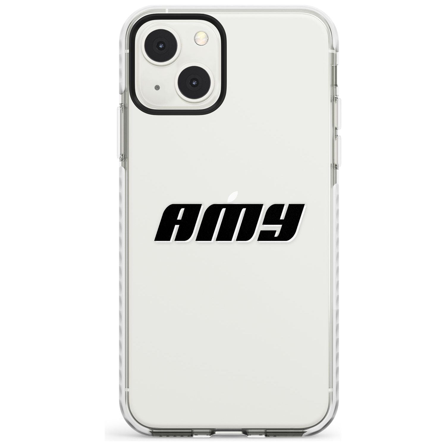Personalised Clear Text 1C Custom Phone Case iPhone 13 Mini / Impact Case Blanc Space