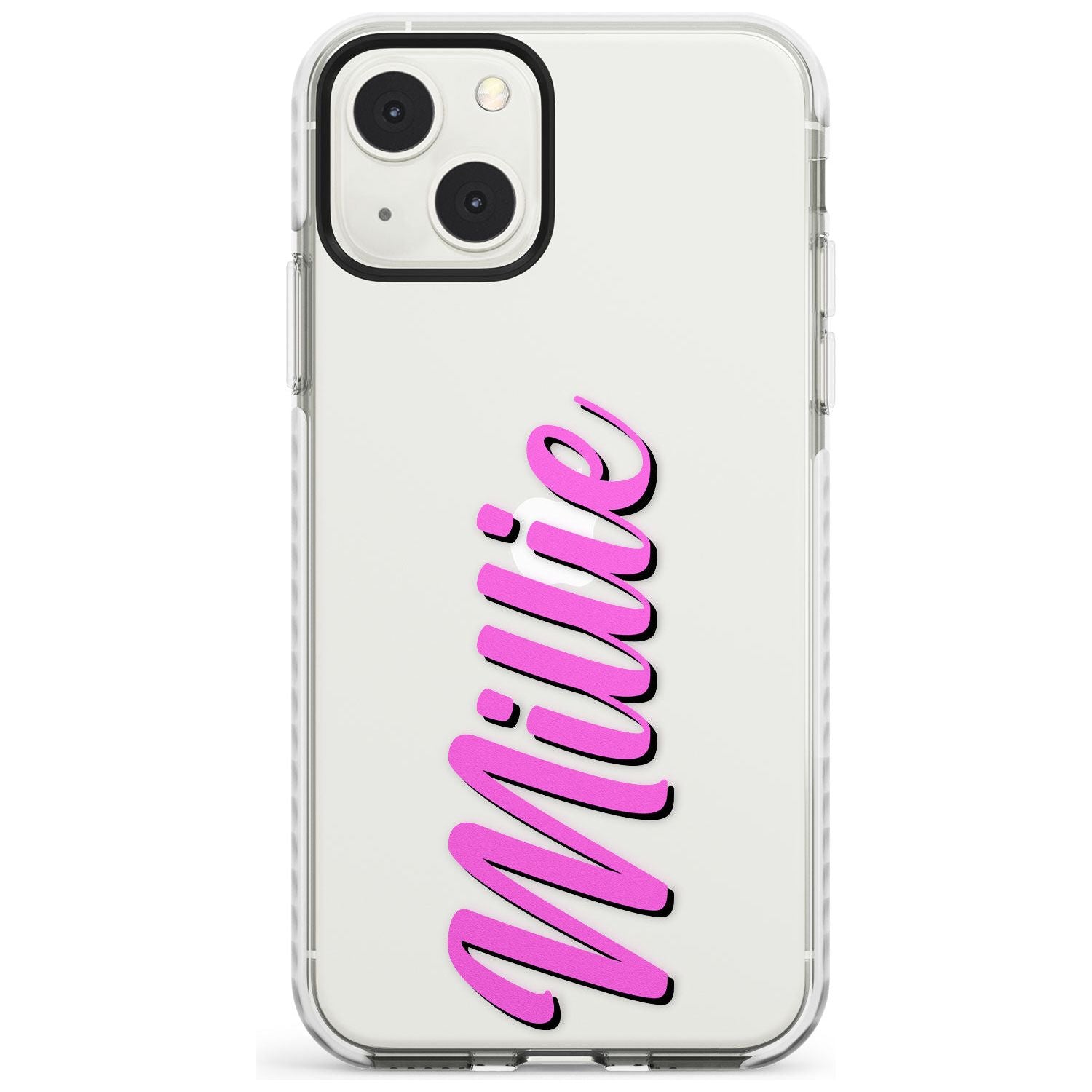 Personalised Clear Text 3C Custom Phone Case iPhone 13 Mini / Impact Case Blanc Space