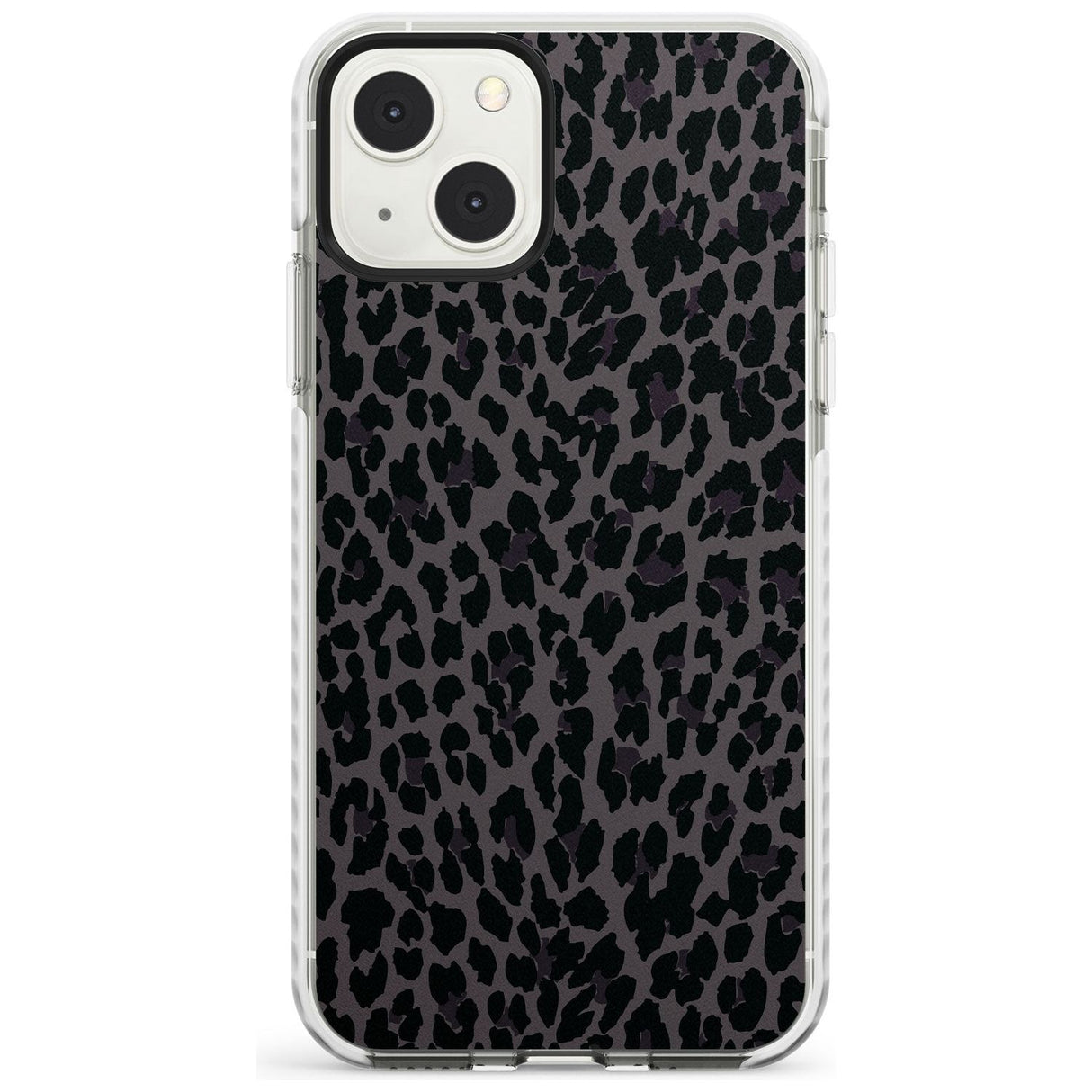 Dark Animal Print Pattern Small Leopard Phone Case iPhone 13 Mini / Impact Case Blanc Space