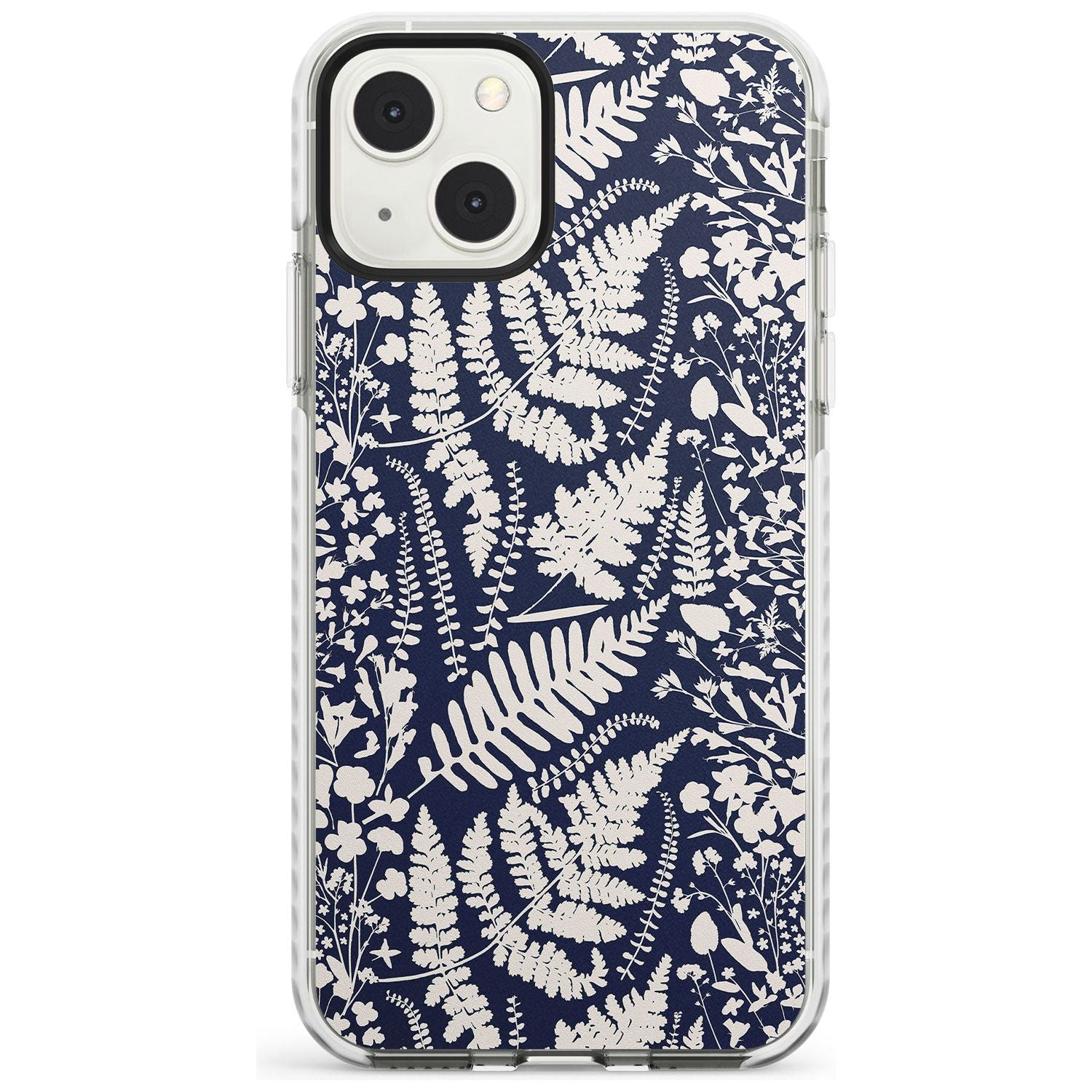 Wildflowers & Ferns On Navy
