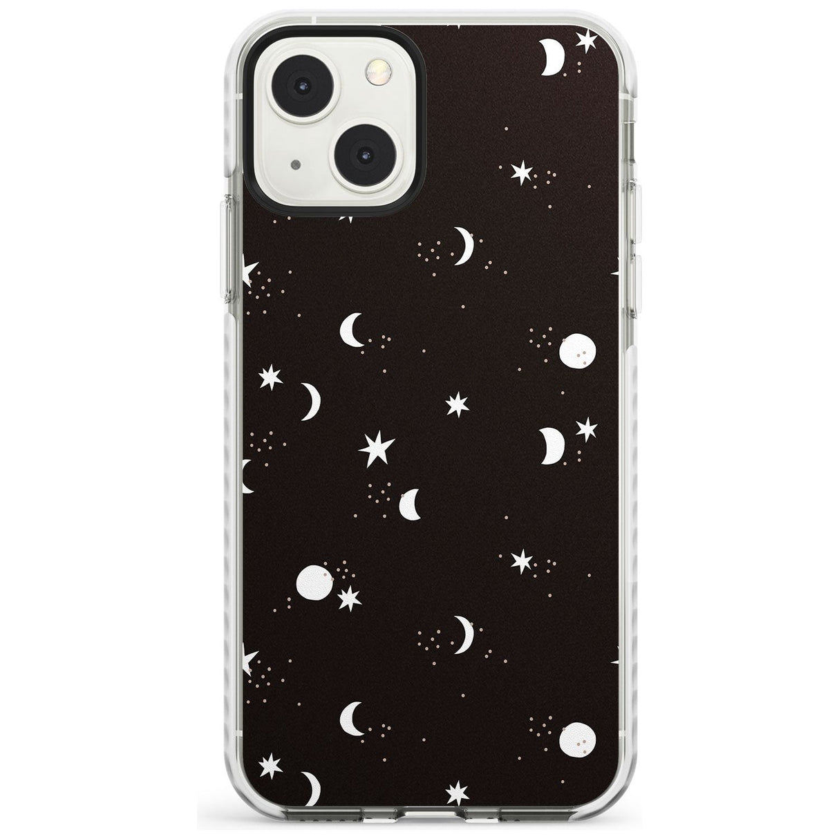 Funky Moons & Stars Phone Case iPhone 13 Mini / Impact Case Blanc Space