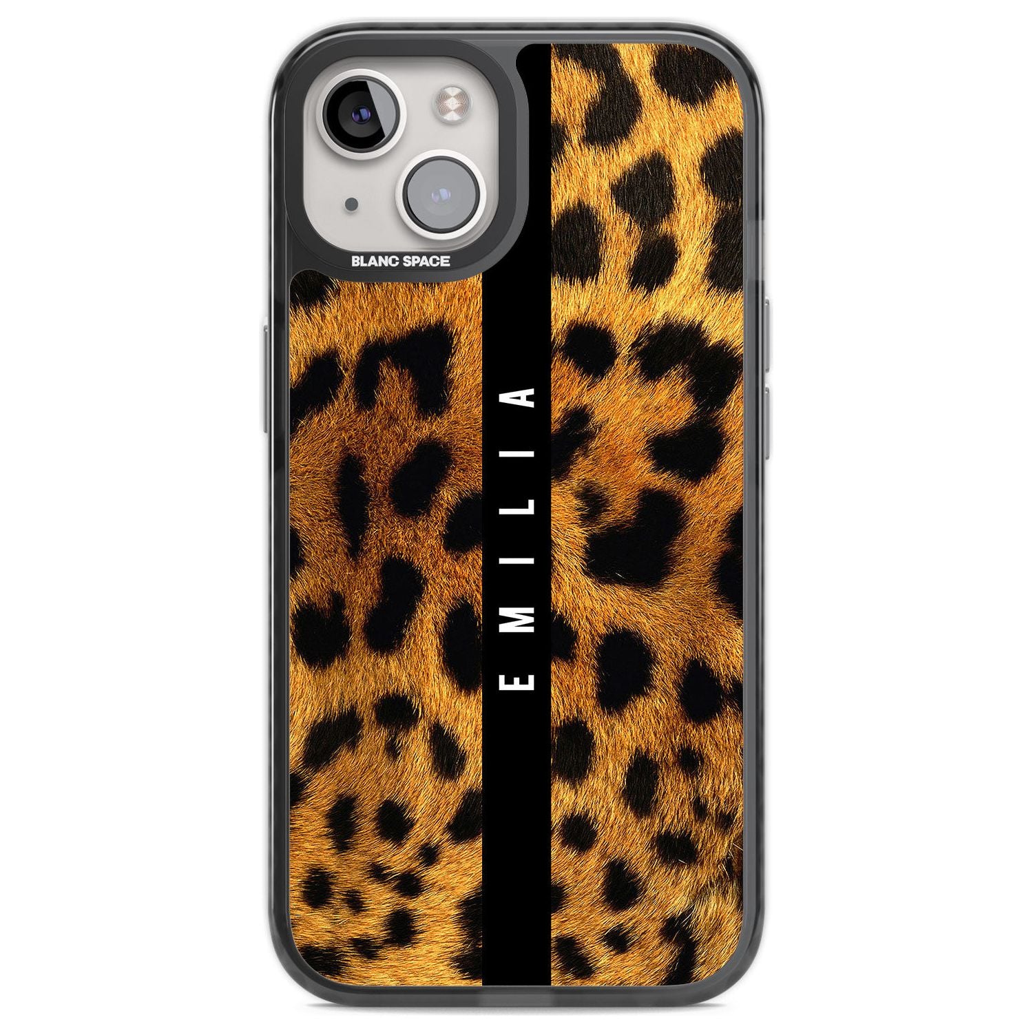 Personalised Leopard Print Custom Phone Case iPhone 12 / Black Impact Case,iPhone 13 / Black Impact Case,iPhone 12 Pro / Black Impact Case,iPhone 14 / Black Impact Case,iPhone 15 Plus / Black Impact Case,iPhone 15 / Black Impact Case Blanc Space
