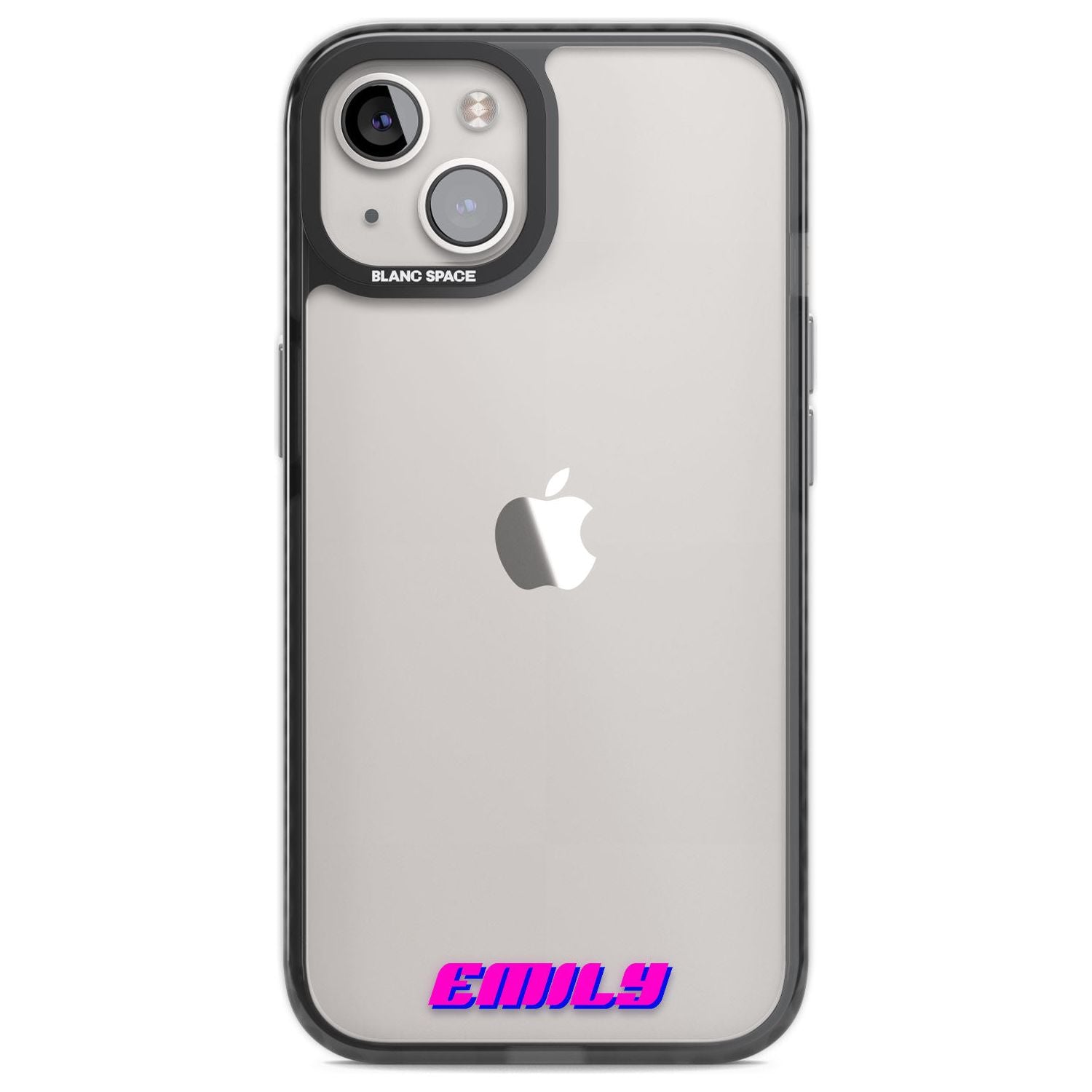 Personalised Clear Text 2C Custom Phone Case iPhone 12 / Black Impact Case,iPhone 13 / Black Impact Case,iPhone 12 Pro / Black Impact Case,iPhone 14 / Black Impact Case,iPhone 15 Plus / Black Impact Case,iPhone 15 / Black Impact Case Blanc Space