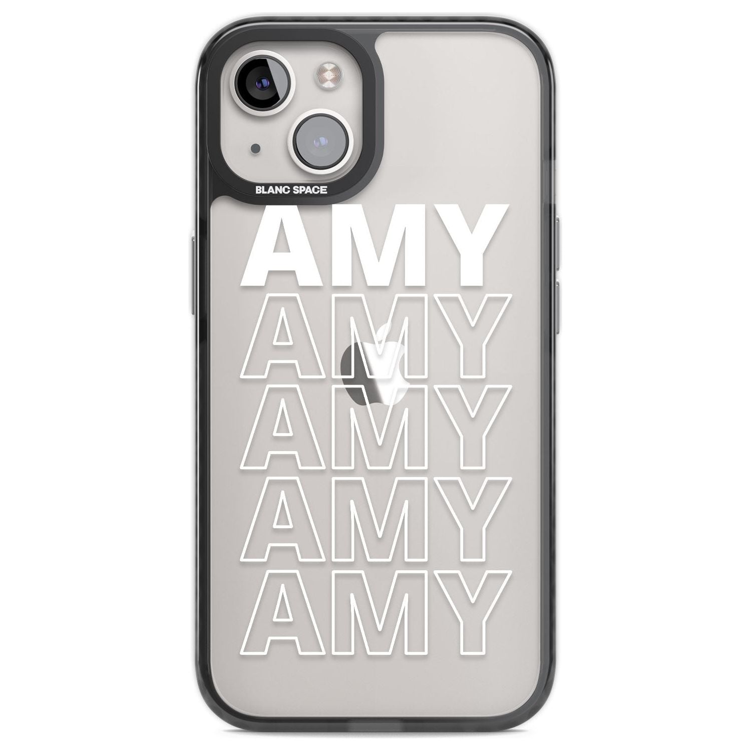 Personalised Clear Text 5C Custom Phone Case iPhone 12 / Black Impact Case,iPhone 13 / Black Impact Case,iPhone 12 Pro / Black Impact Case,iPhone 14 / Black Impact Case,iPhone 15 Plus / Black Impact Case,iPhone 15 / Black Impact Case Blanc Space