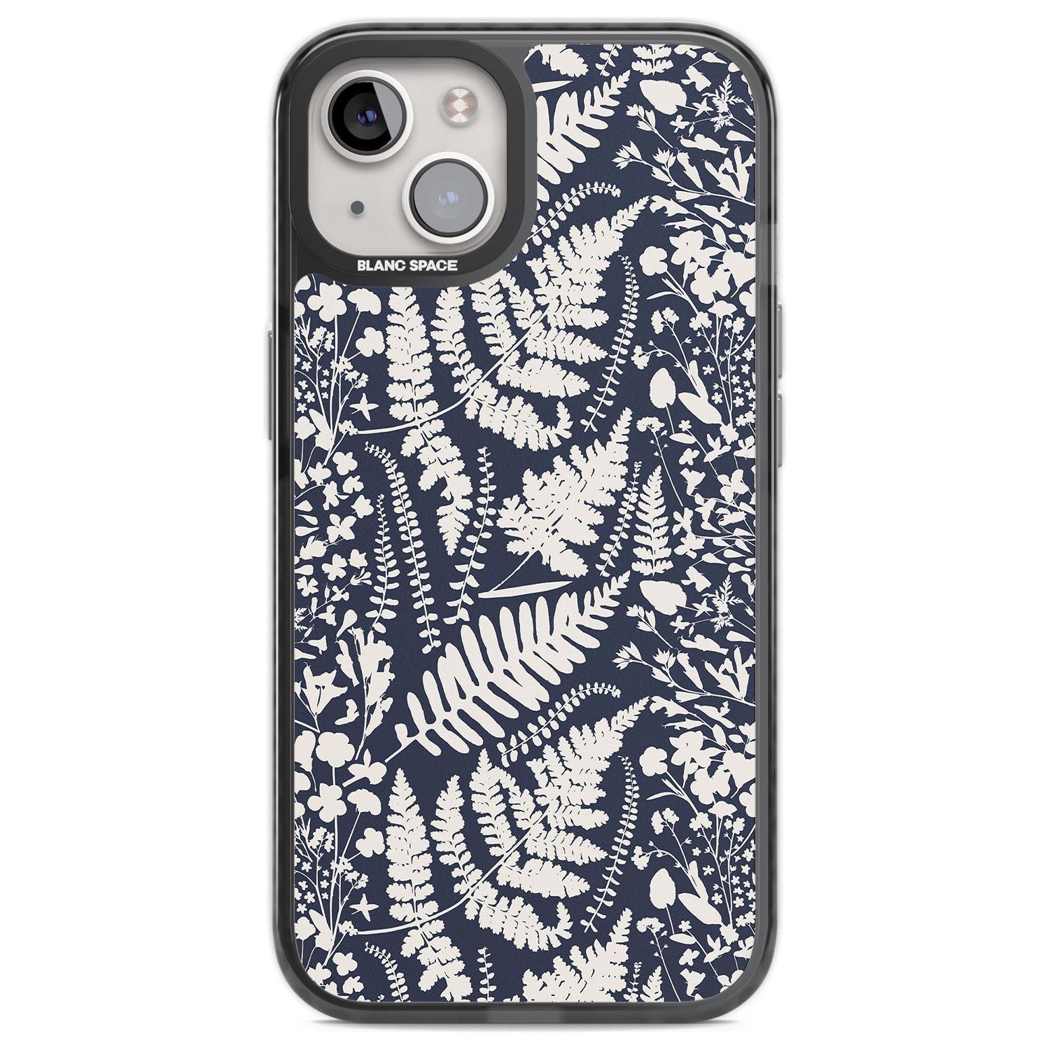 Wildflowers & Ferns On Navy