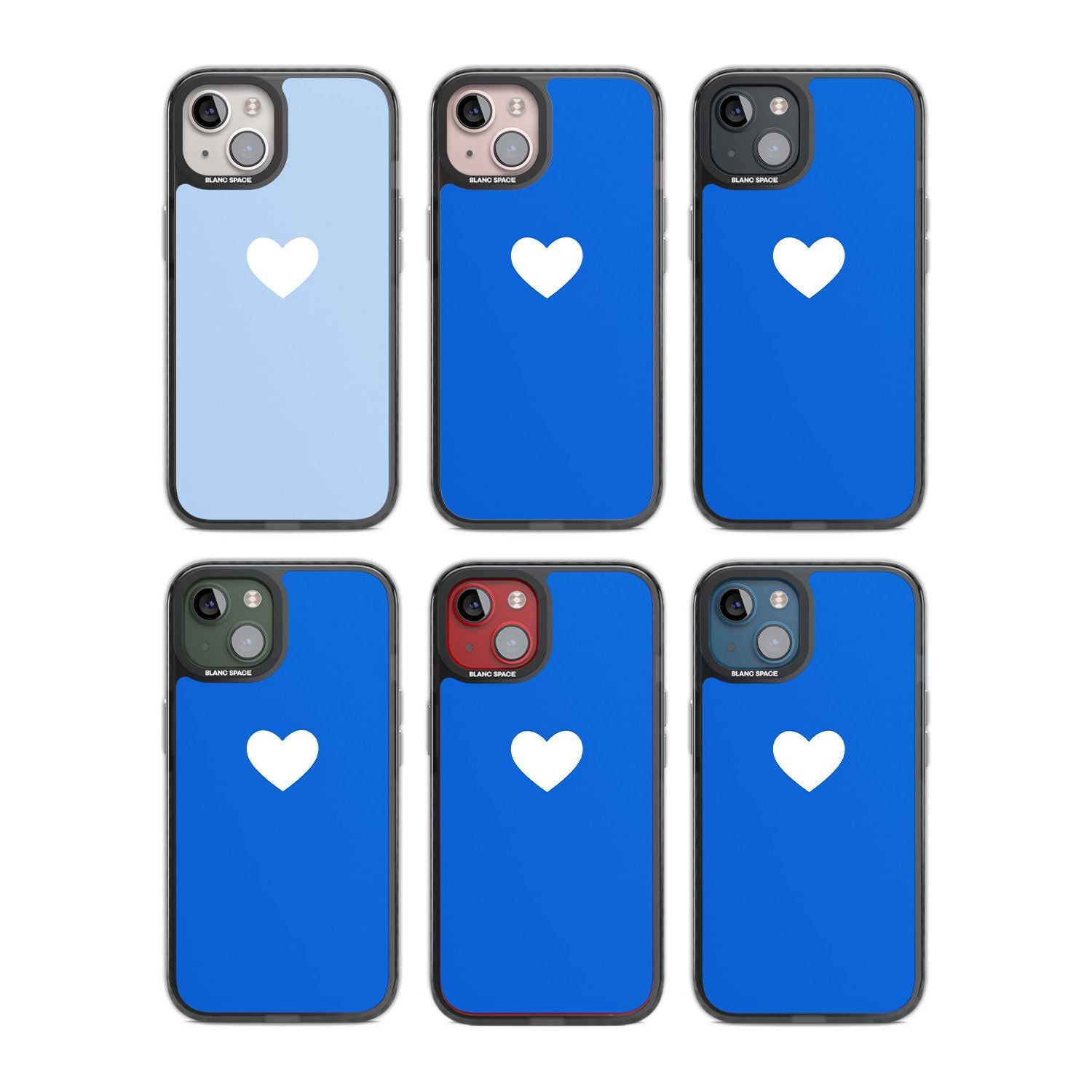 Single Heart Design: White & Baby Blue