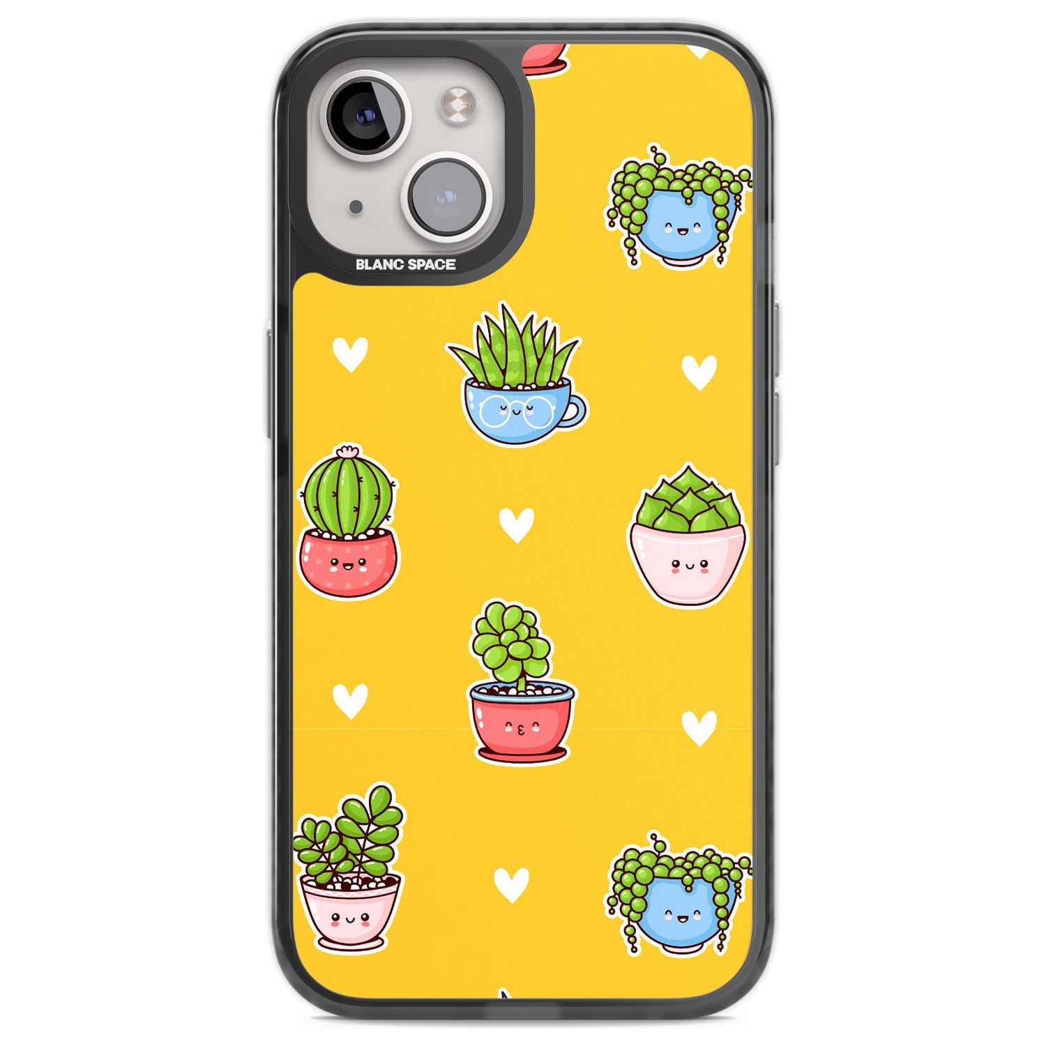 Plant Faces Kawaii Pattern