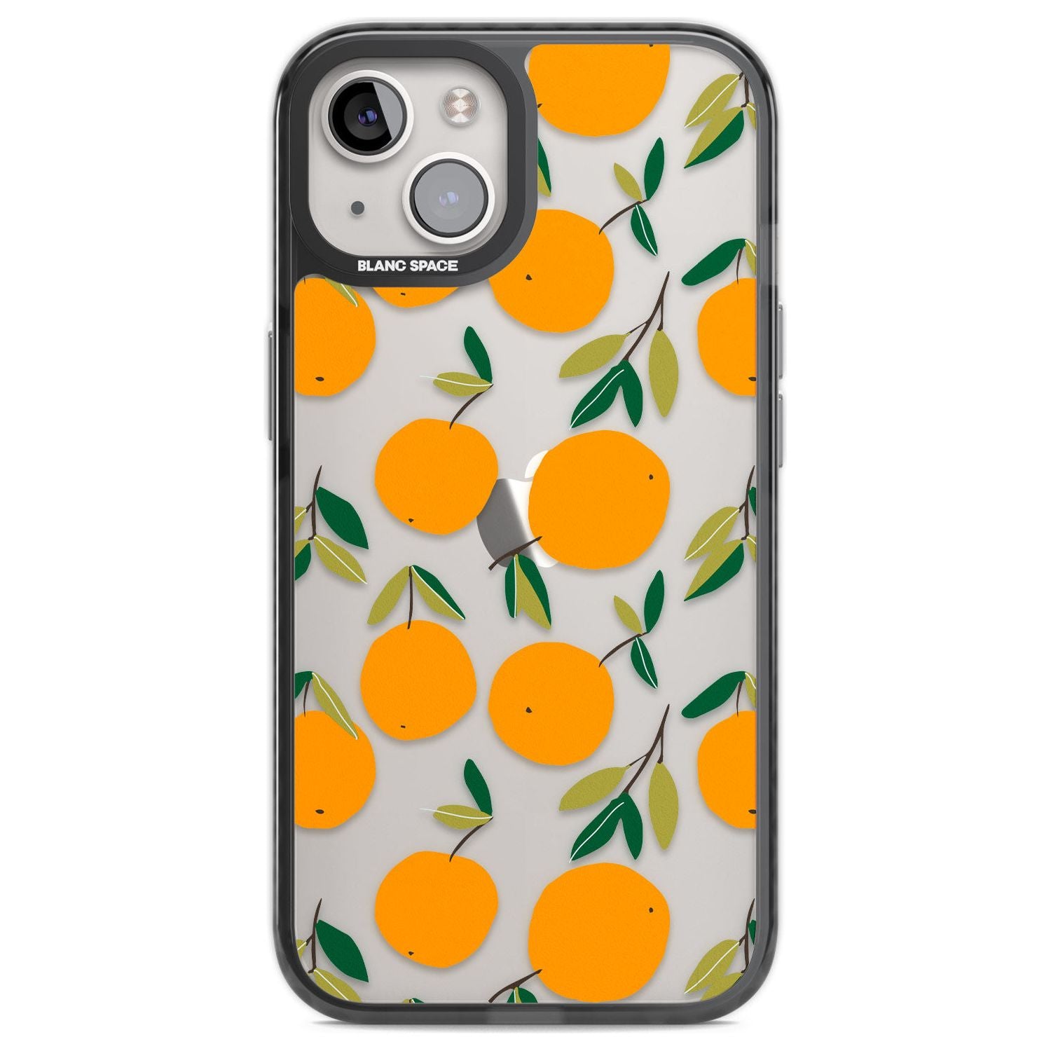 Oranges Pattern Phone Case iPhone 12 / Black Impact Case,iPhone 13 / Black Impact Case,iPhone 12 Pro / Black Impact Case,iPhone 14 / Black Impact Case,iPhone 15 Plus / Black Impact Case,iPhone 15 / Black Impact Case Blanc Space