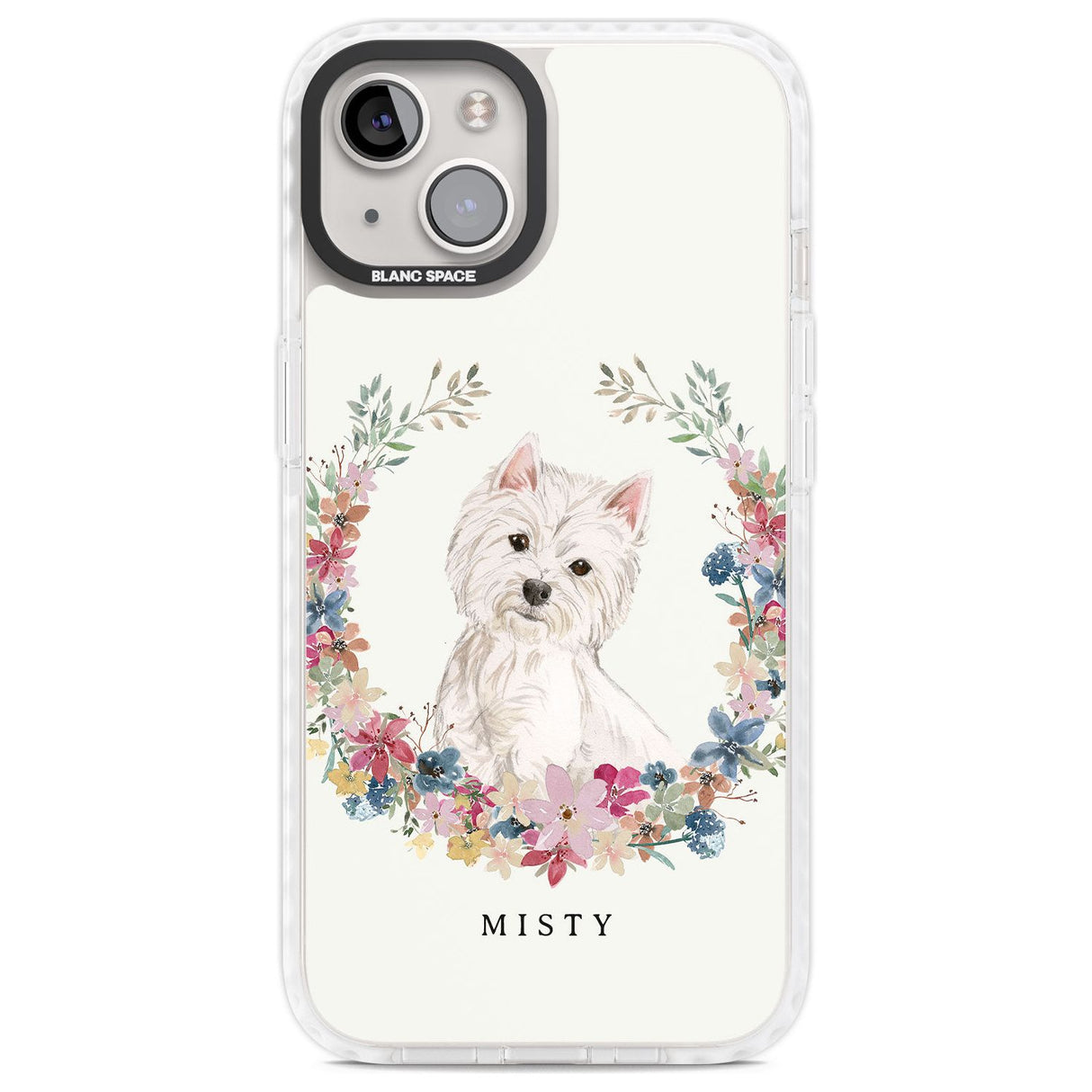 Personalised Westie Watercolour Dog Portrait Custom Phone Case iPhone 13 / Impact Case,iPhone 14 / Impact Case,iPhone 15 Plus / Impact Case,iPhone 15 / Impact Case Blanc Space