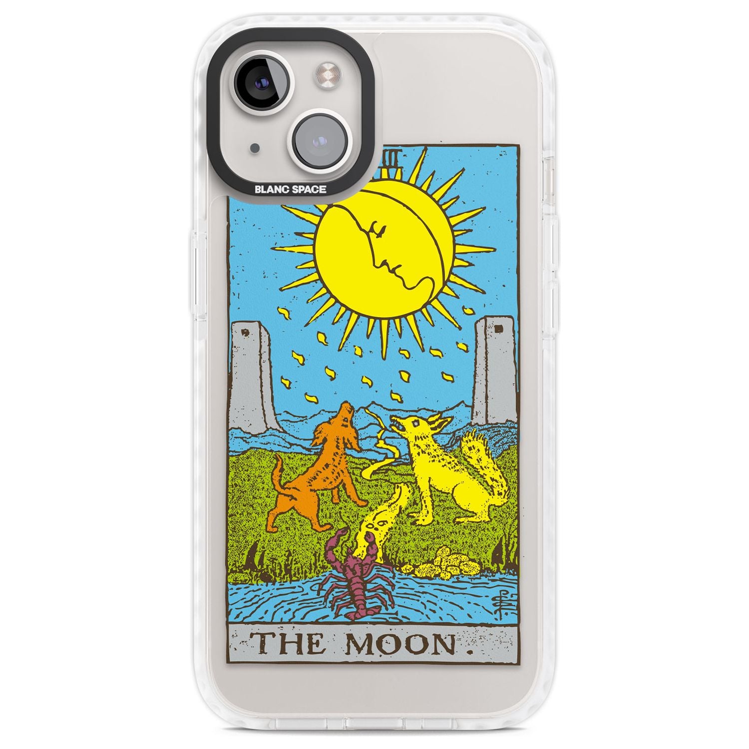 Personalised The Moon Tarot Card - Colour Custom Phone Case iPhone 13 / Impact Case,iPhone 14 / Impact Case,iPhone 15 Plus / Impact Case,iPhone 15 / Impact Case Blanc Space