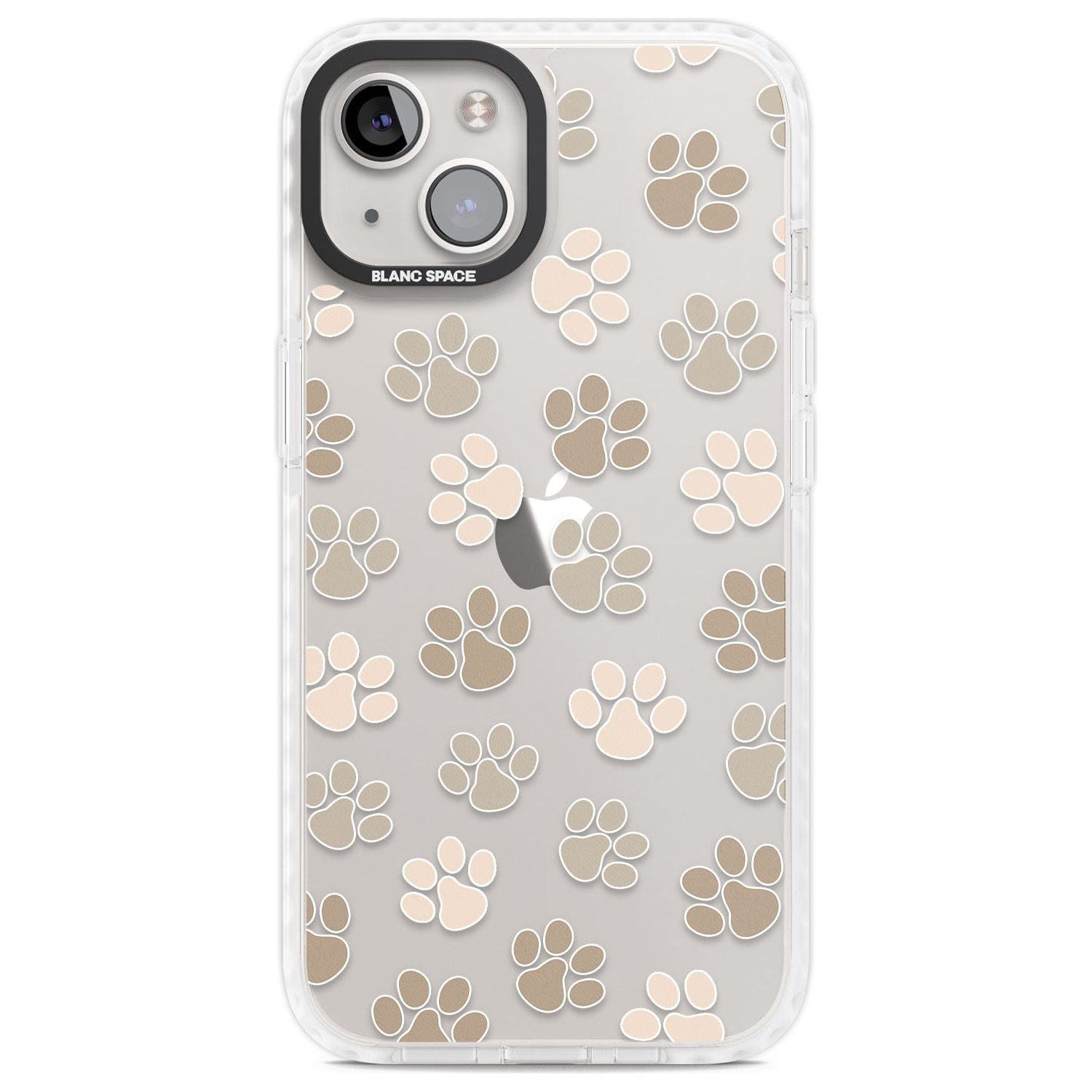 Paw Prints Phone Case iPhone 13 / Impact Case,iPhone 14 / Impact Case,iPhone 15 / Impact Case,iPhone 15 Plus / Impact Case Blanc Space