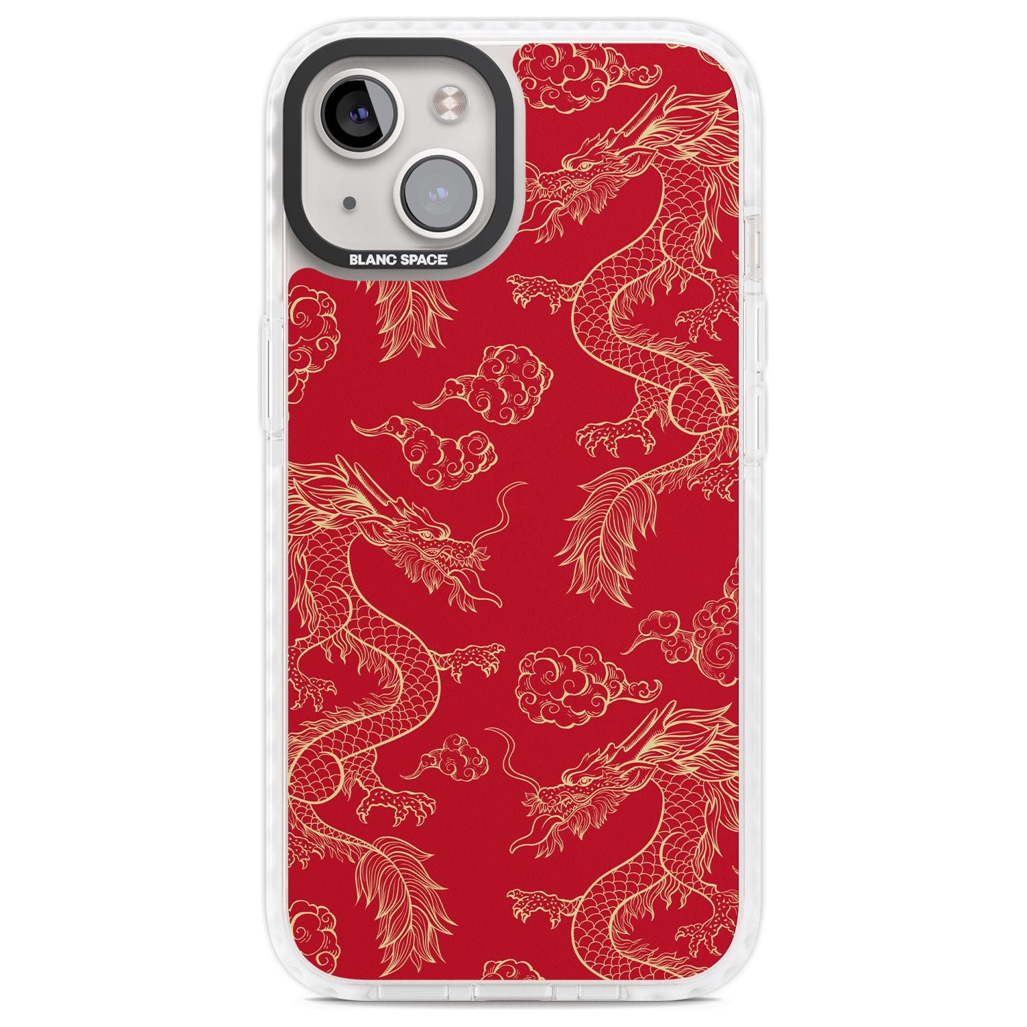 Red And Gold Dragon Pattern