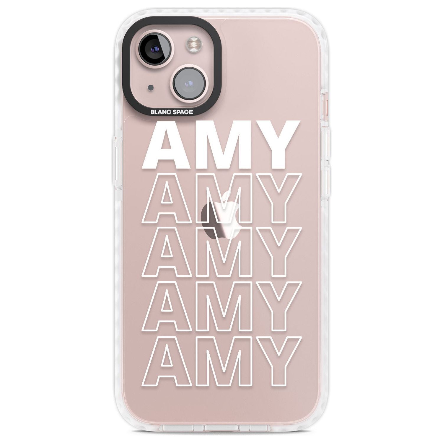 Personalised Clear Text 5C Custom Phone Case iPhone 13 / Impact Case,iPhone 14 / Impact Case,iPhone 15 Plus / Impact Case,iPhone 15 / Impact Case Blanc Space