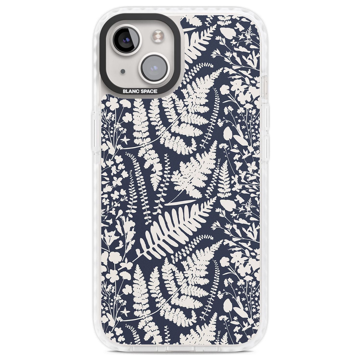 Wildflowers & Ferns On Navy