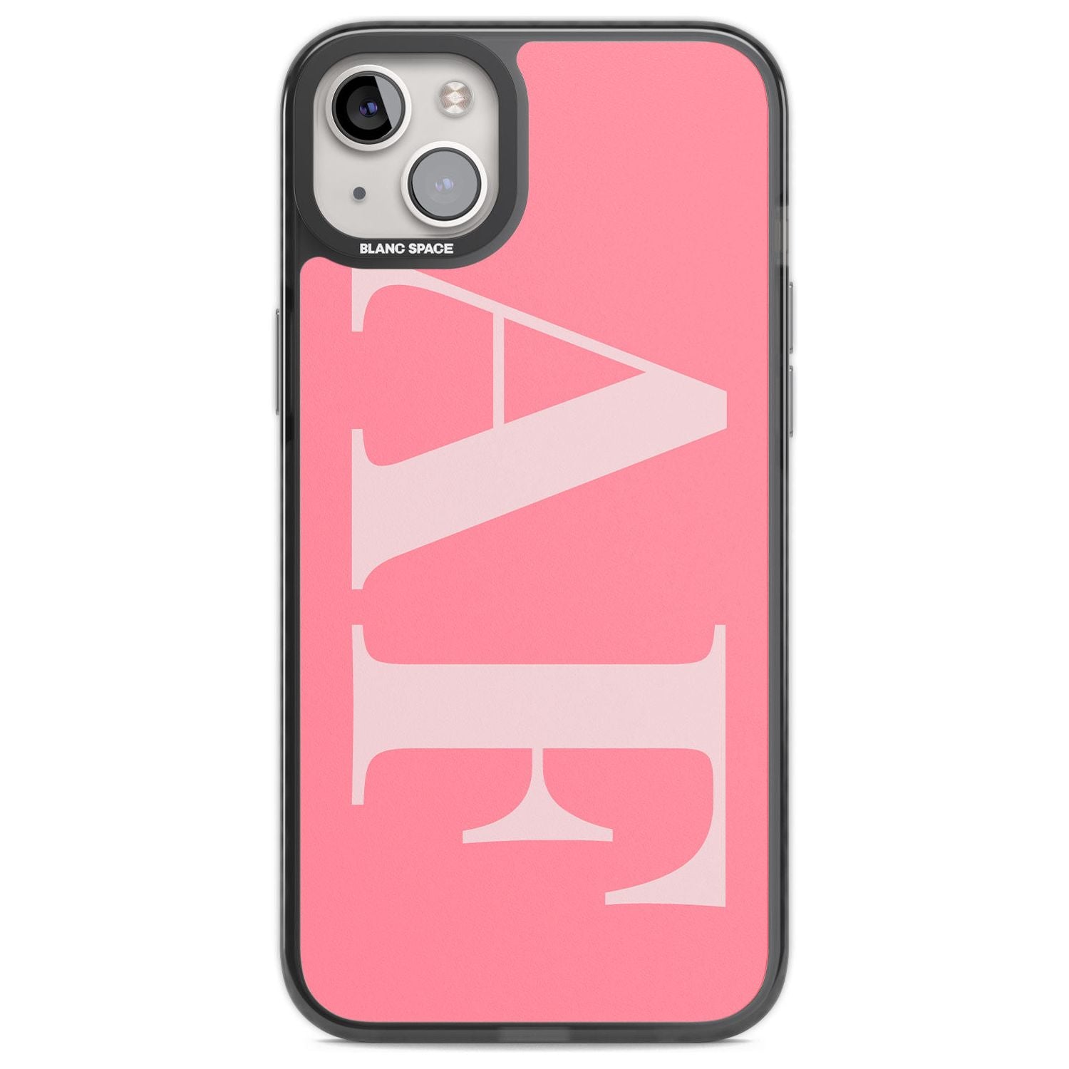 Personalised Light & Dark Pink Personalised Custom Phone Case iPhone 14 Plus / Black Impact Case Blanc Space
