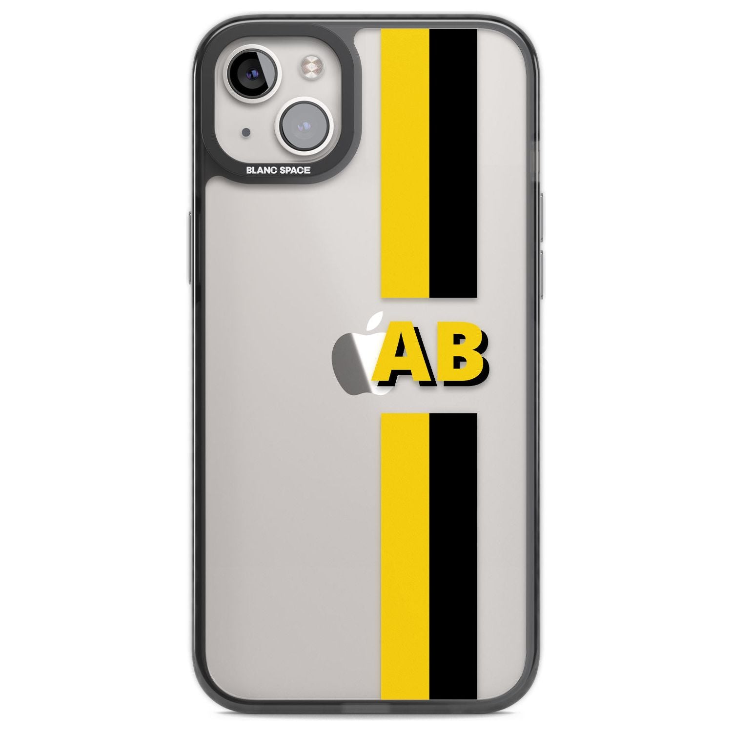 Personalised Clear Text 6F Custom Phone Case iPhone 14 Plus / Black Impact Case Blanc Space