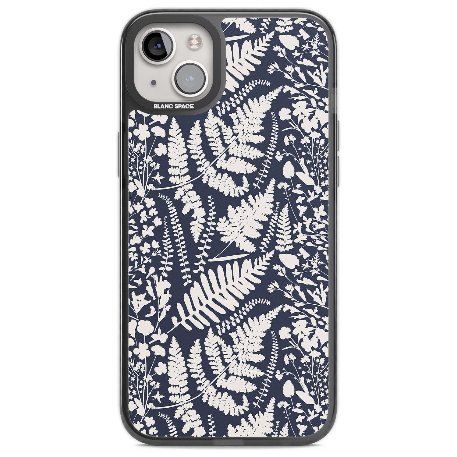 Wildflowers & Ferns On Navy
