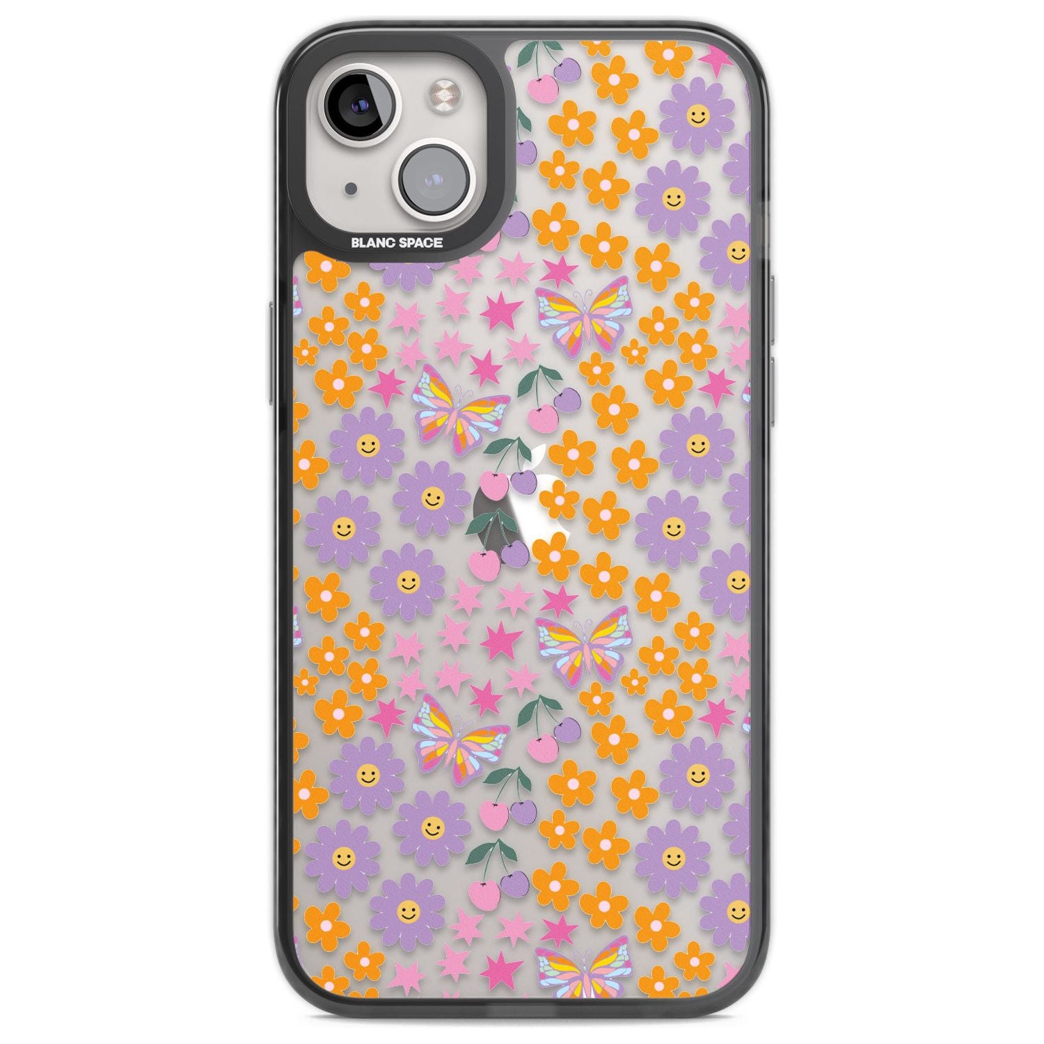 Botanical Bombardment Phone Case iPhone 14 Plus / Black Impact Case Blanc Space