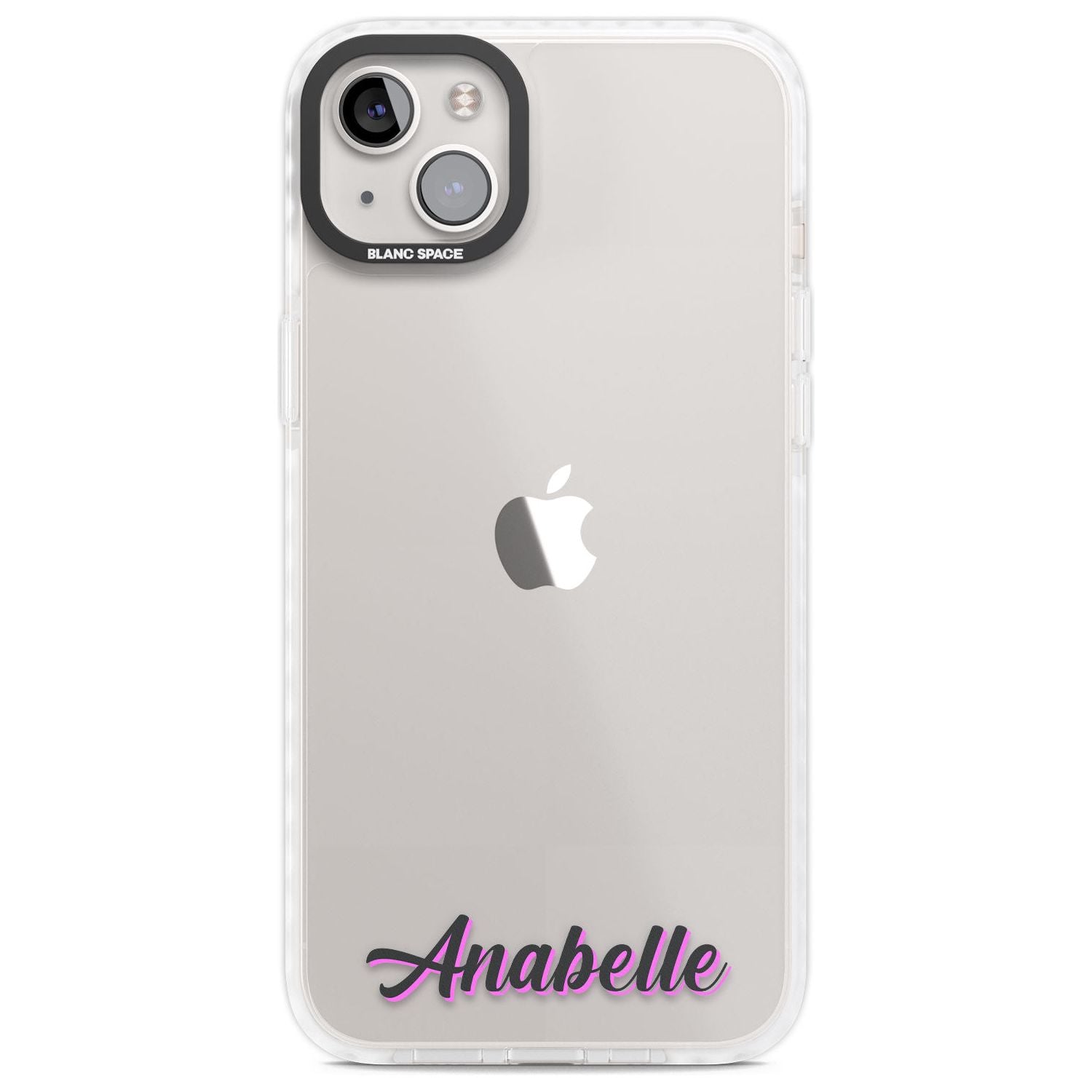 Personalised Clear Text 2B Custom Phone Case iPhone 14 Plus / Impact Case Blanc Space