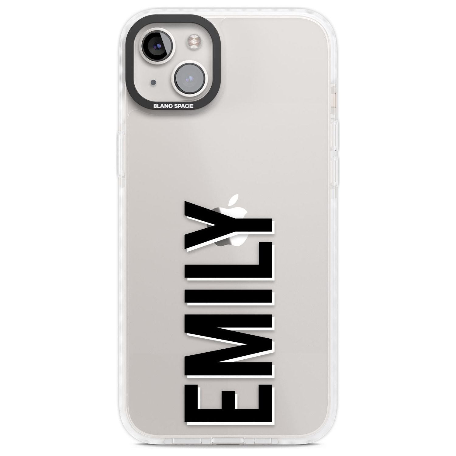 Personalised Clear Text 3A Custom Phone Case iPhone 14 Plus / Impact Case Blanc Space