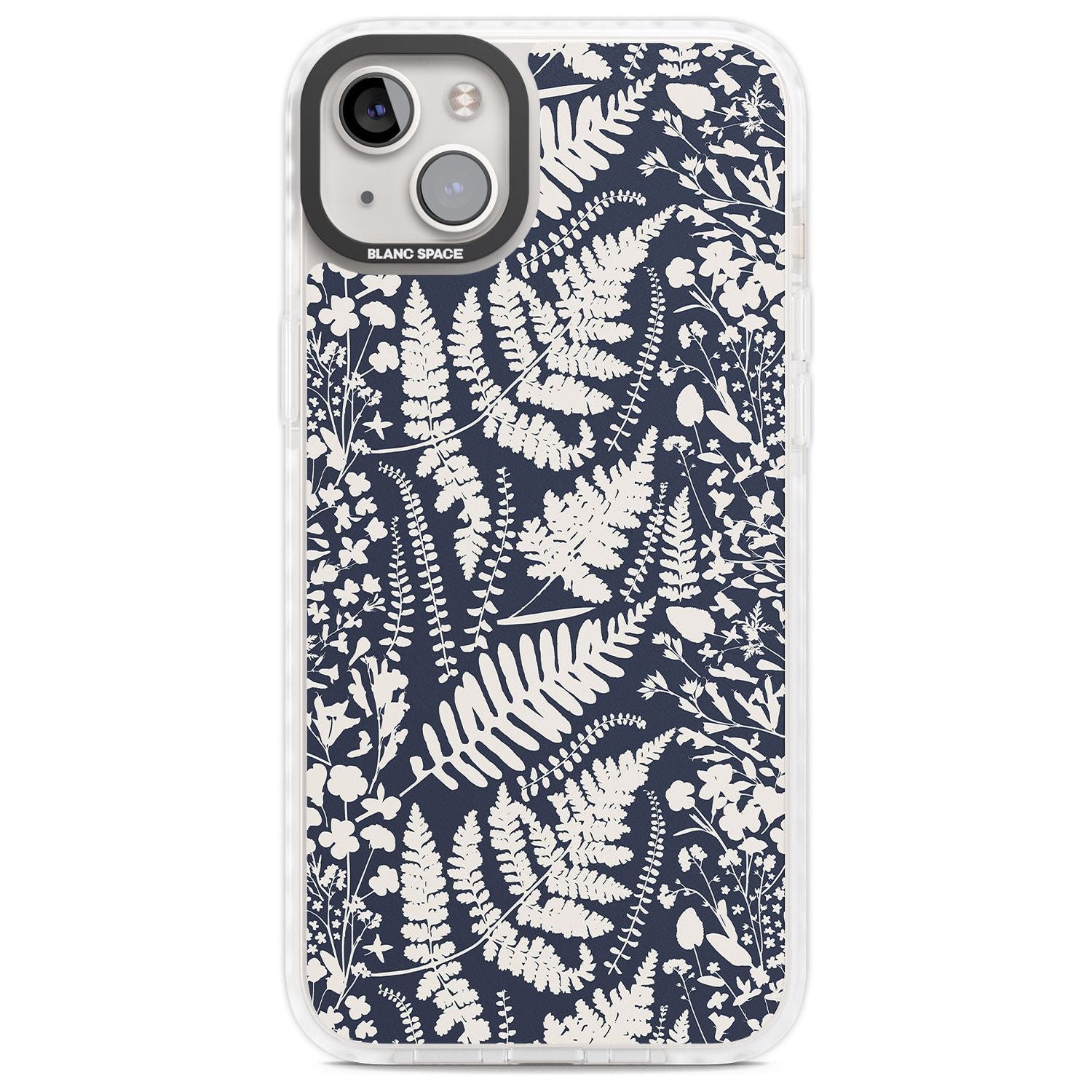 Wildflowers & Ferns On Navy