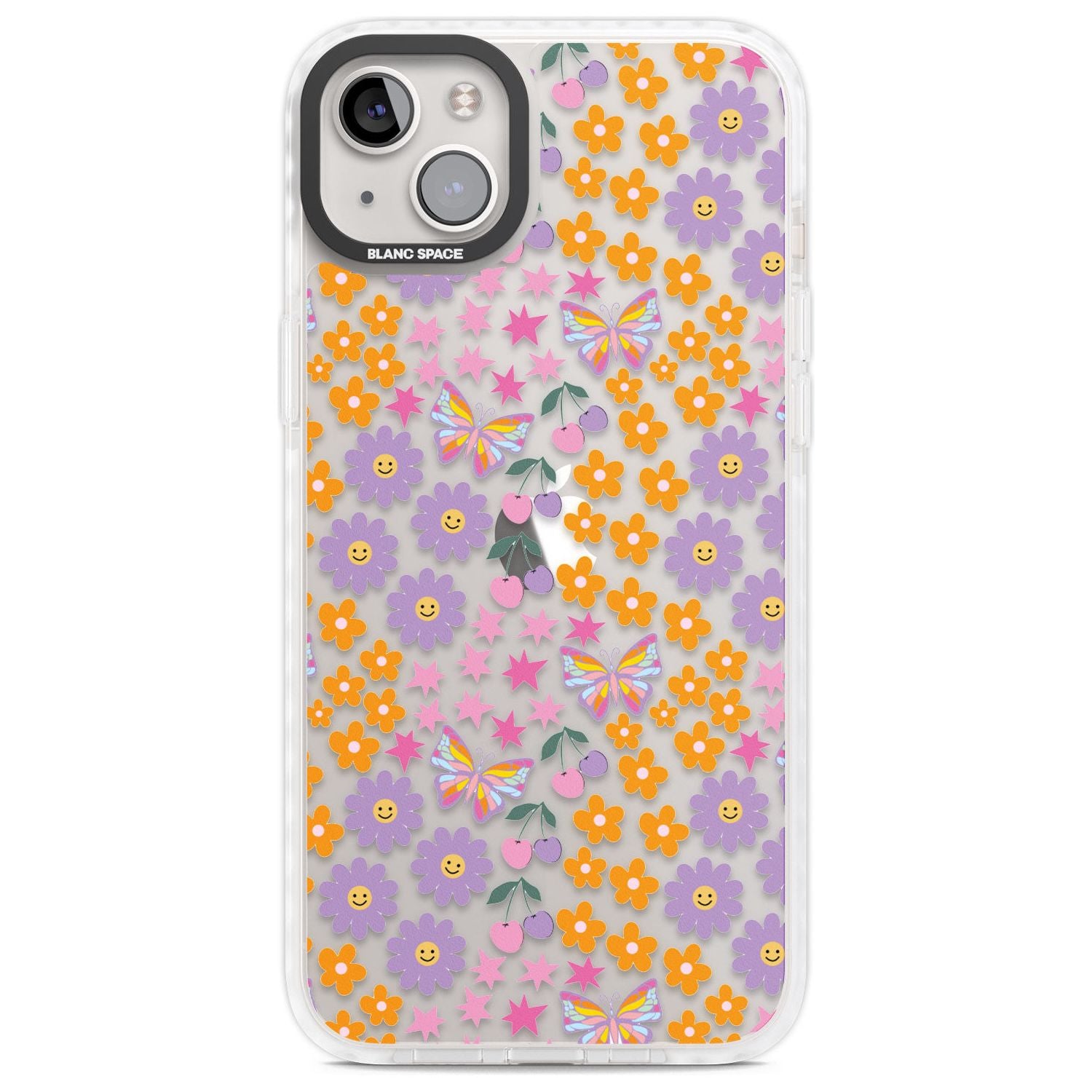 Botanical Bombardment Phone Case iPhone 14 Plus / Impact Case Blanc Space