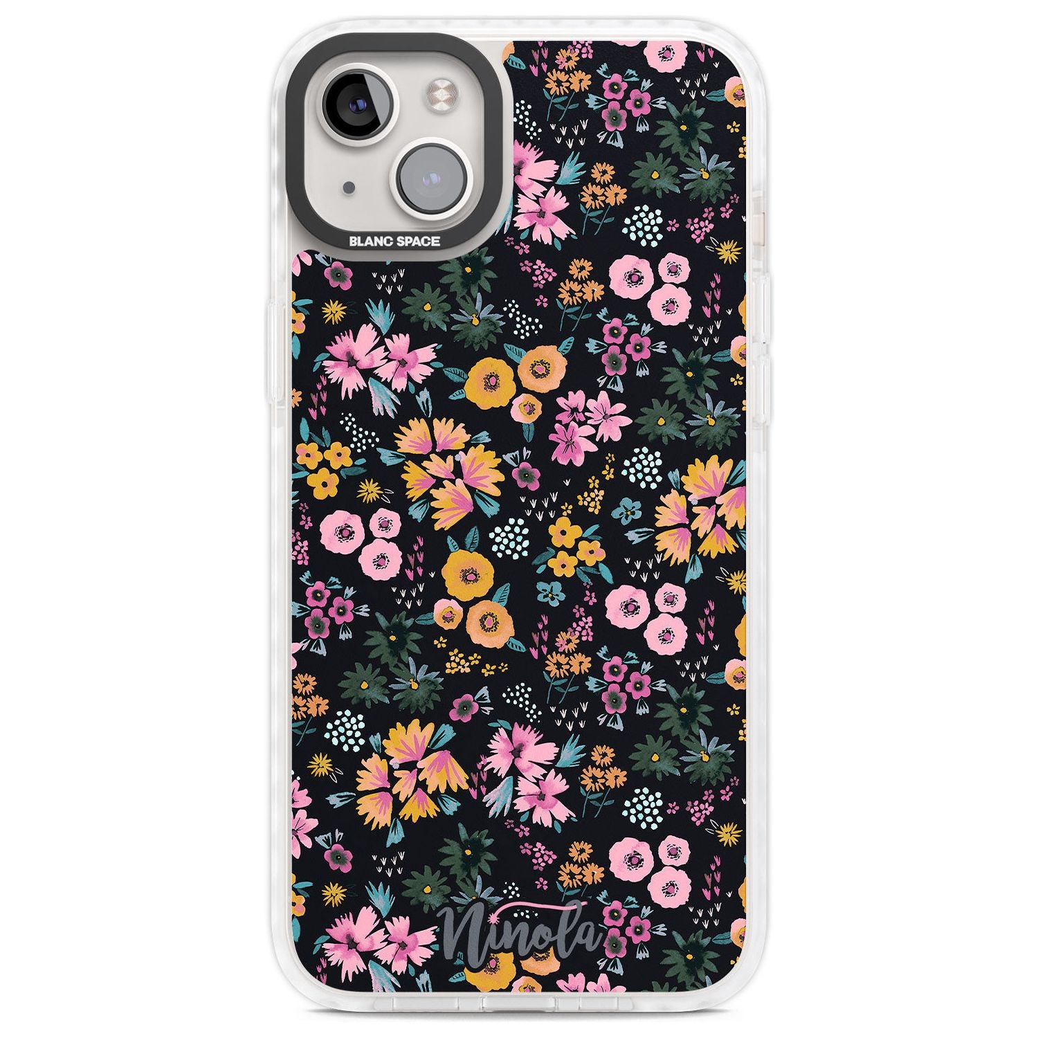 Little Flowers Phone Case iPhone 14 Plus / Impact Case Blanc Space