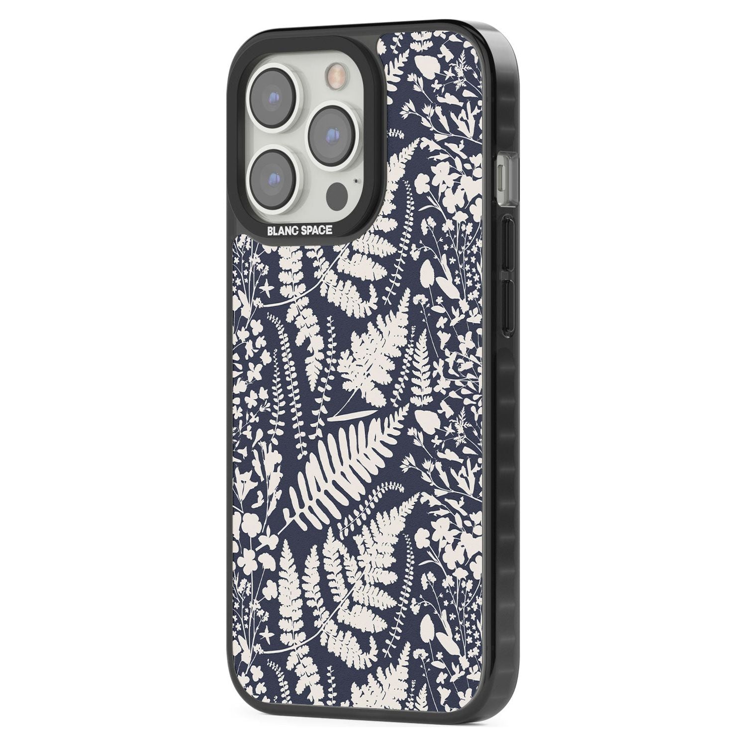 Wildflowers & Ferns On Navy