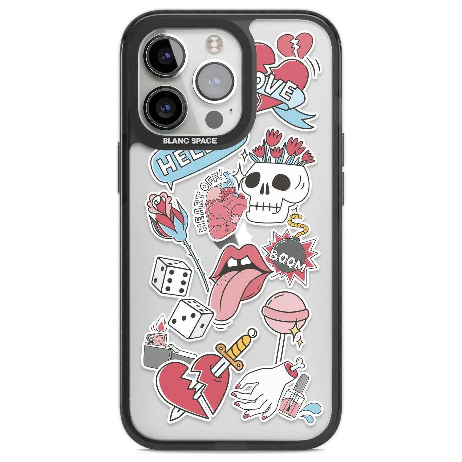 Skull & Flowers Stickers