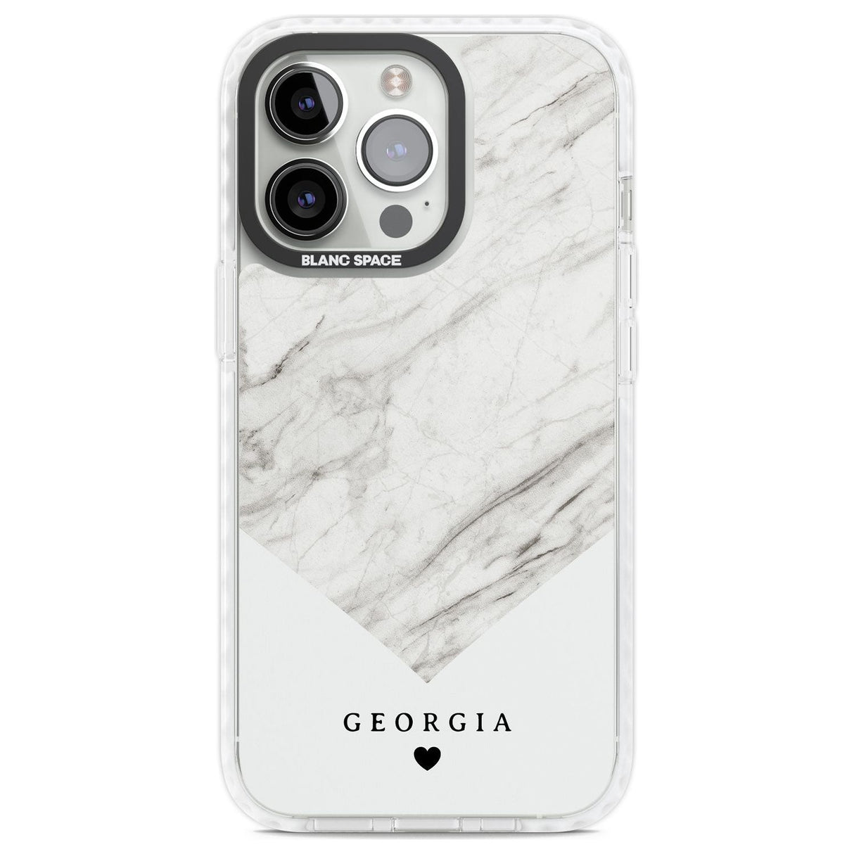 Personalised White Marble Custom Phone Case iPhone 13 Pro / Impact Case,iPhone 14 Pro / Impact Case,iPhone 15 Pro Max / Impact Case,iPhone 15 Pro / Impact Case Blanc Space