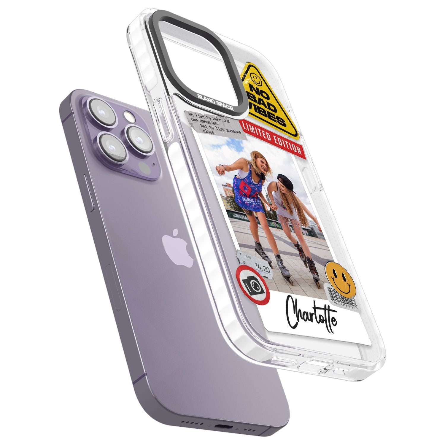 Personalised Snake Instant PhotoPhone Case for iPhone 14 Pro