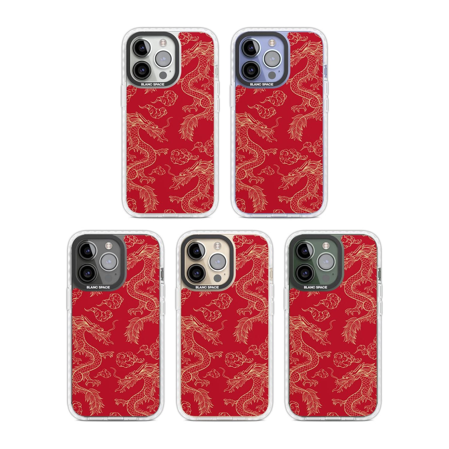 Red And Gold Dragon Pattern