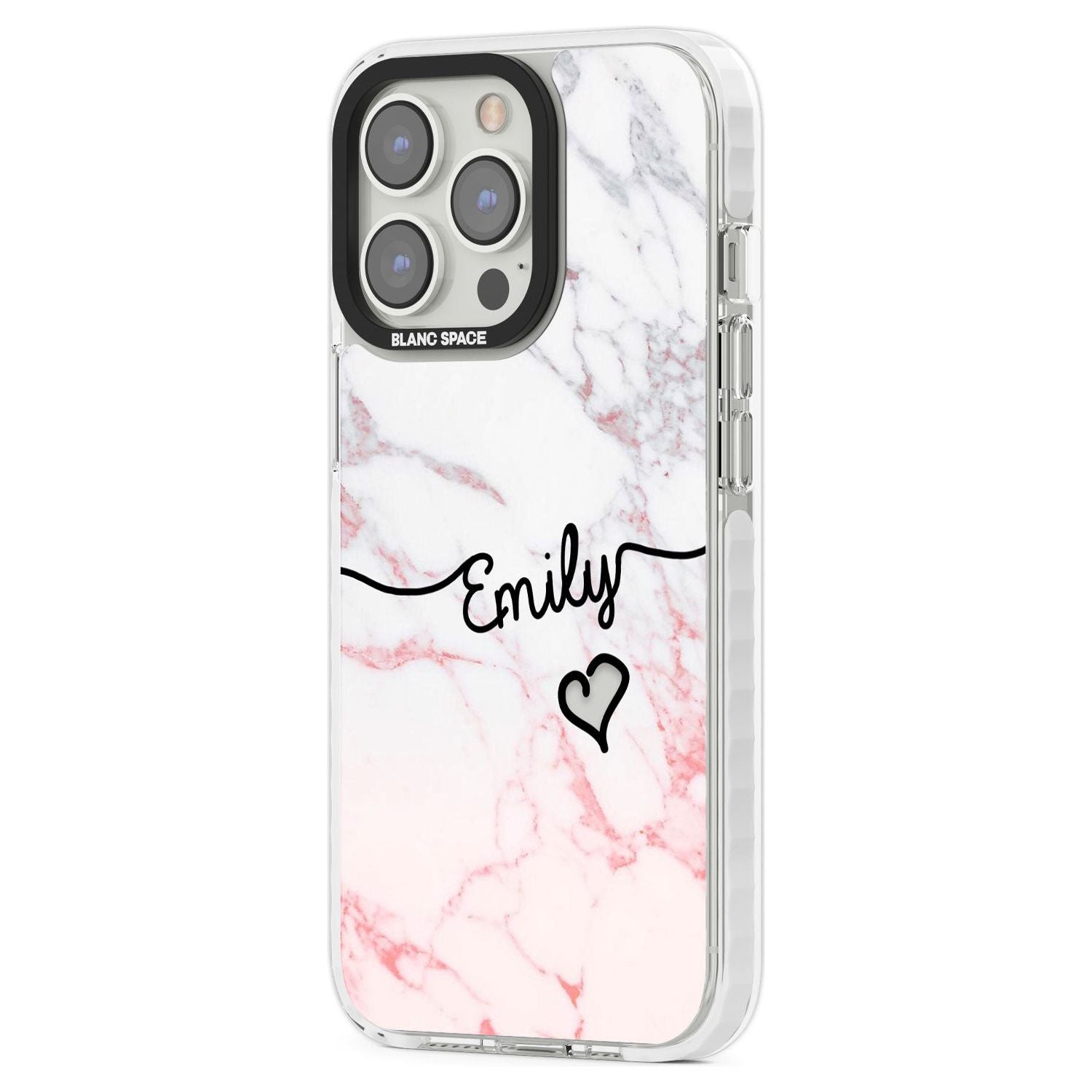 Personalised Pink Fade Marble Heart