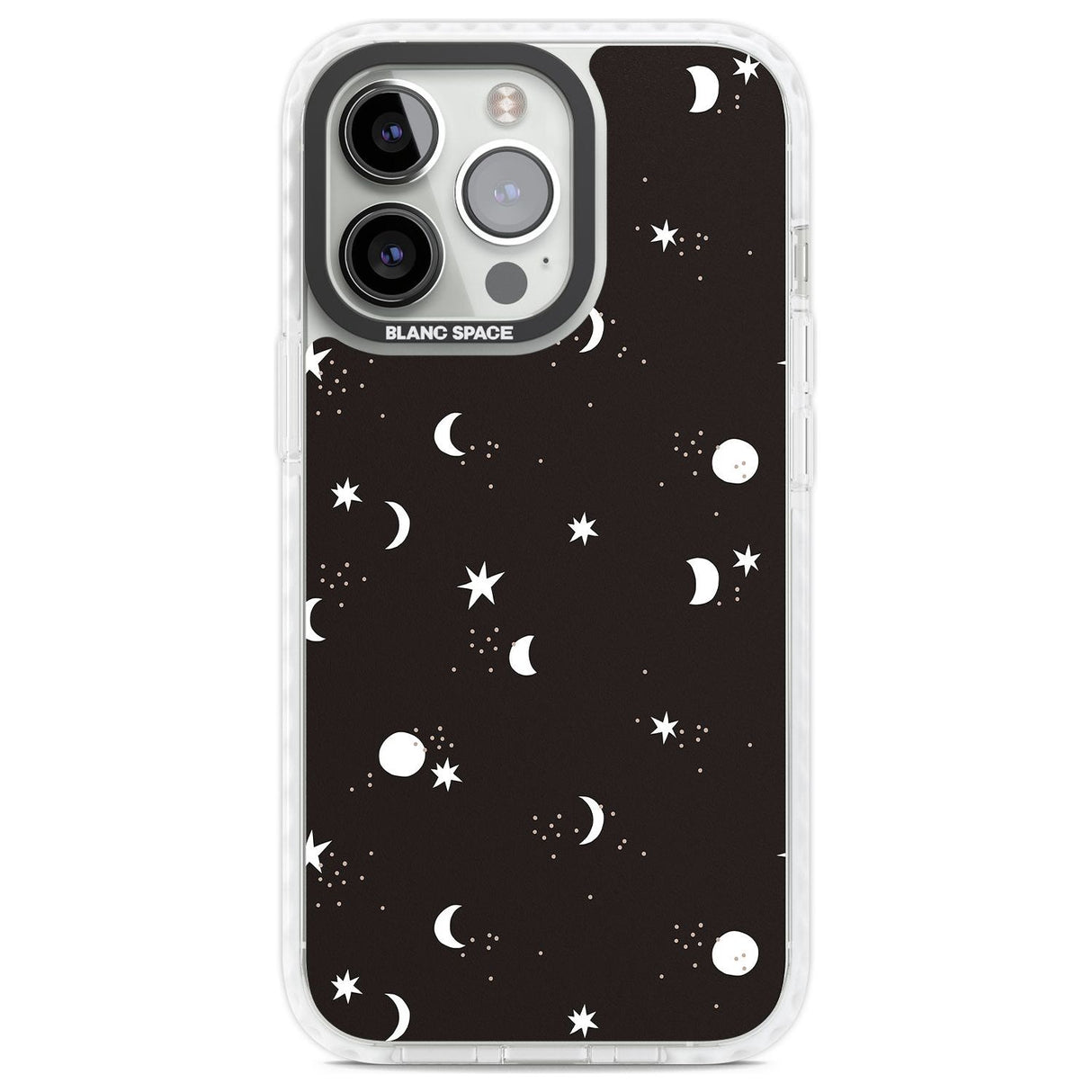 Funky Moons & Stars Phone Case iPhone 13 Pro / Impact Case,iPhone 14 Pro / Impact Case,iPhone 15 Pro / Impact Case,iPhone 15 Pro Max / Impact Case Blanc Space